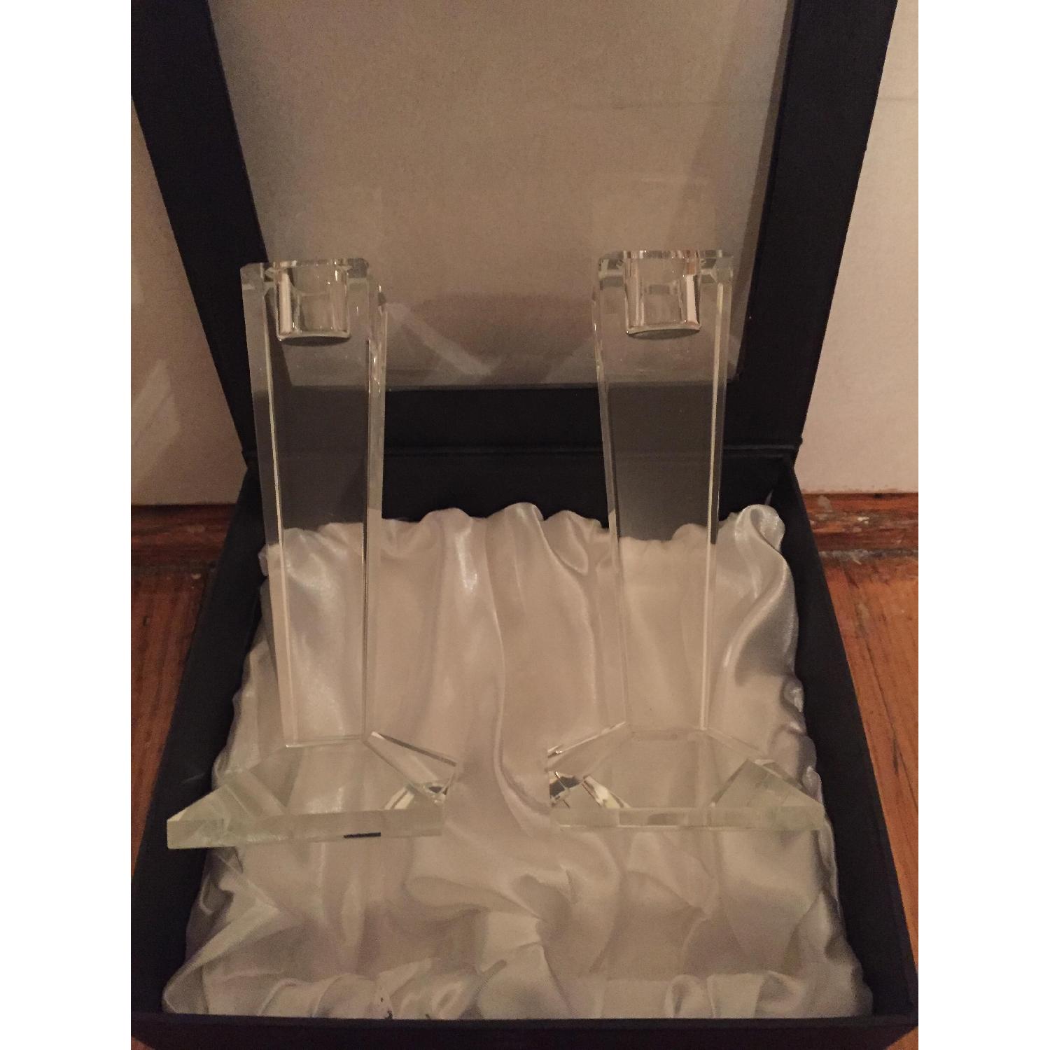 Oleg Cassini Crystal Candlesticks - image-1