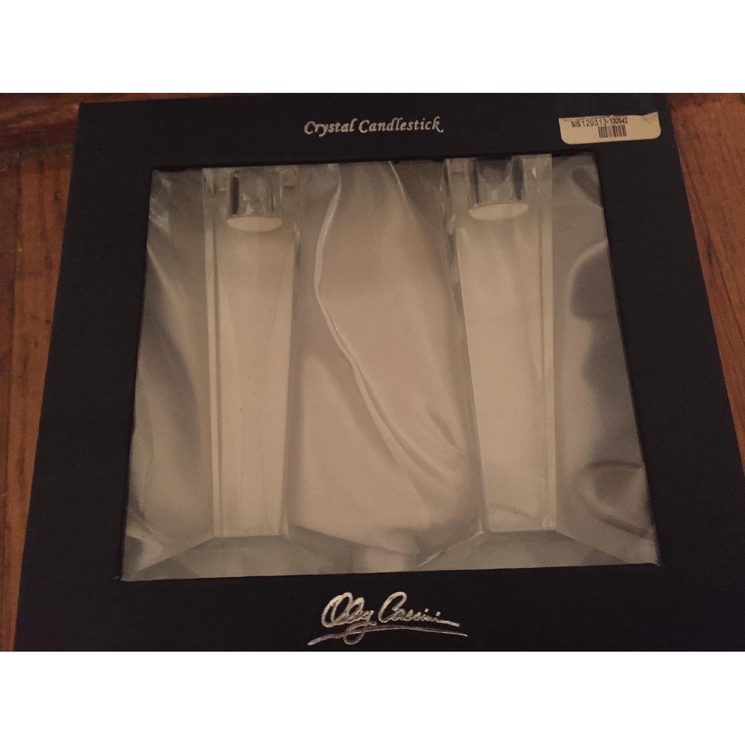 Oleg Cassini Crystal Candlesticks - image-3