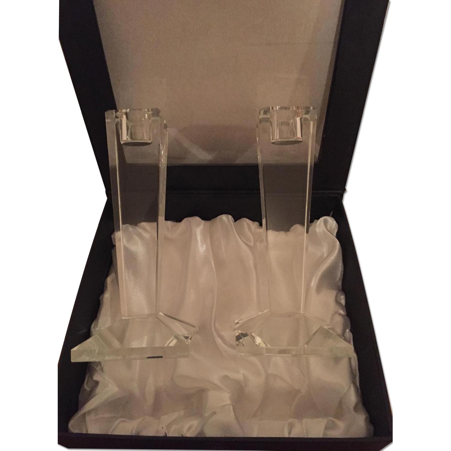 Oleg Cassini Crystal Candlesticks - image-0