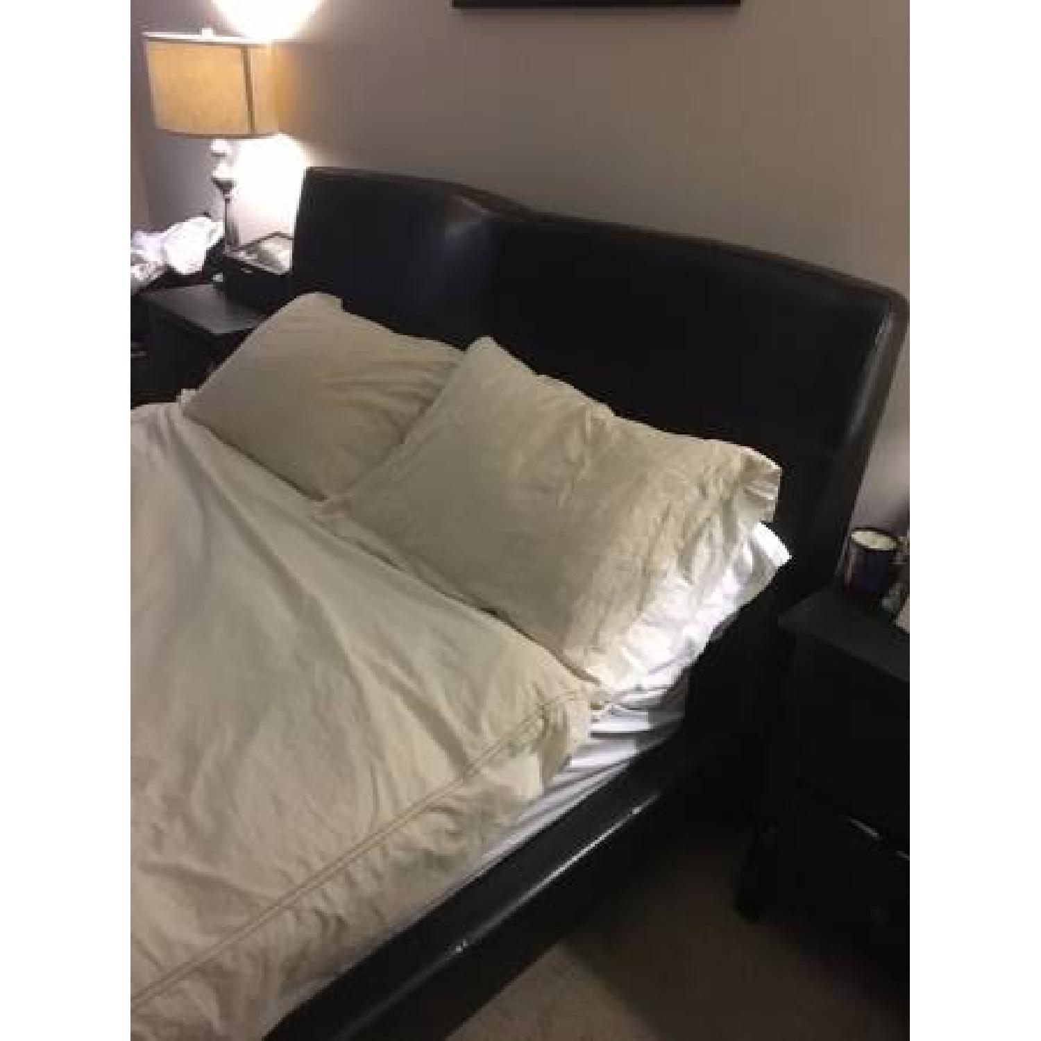 Italia Queen Leather Bed Frame AptDeco