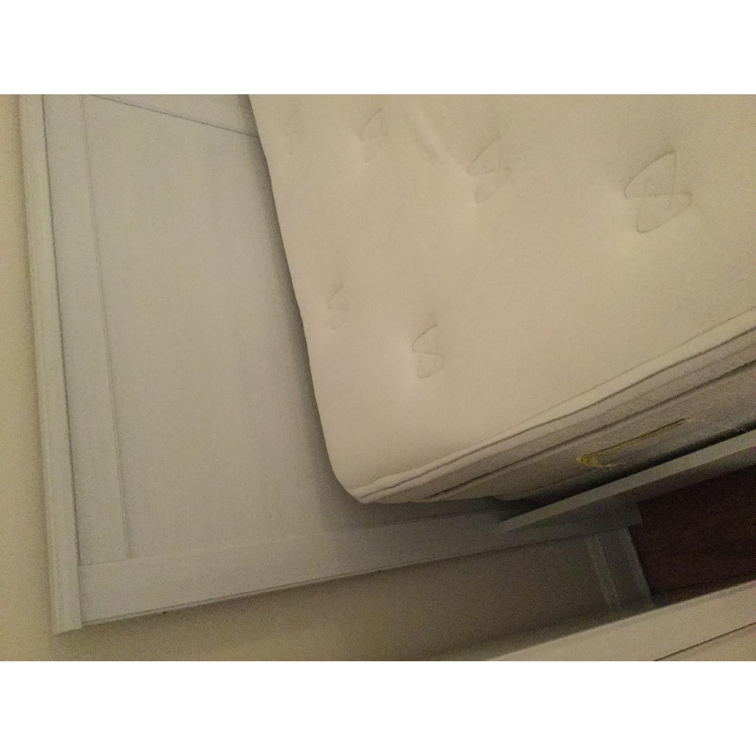 Ikea Queen White Bed Frame w/ Slats - image-4