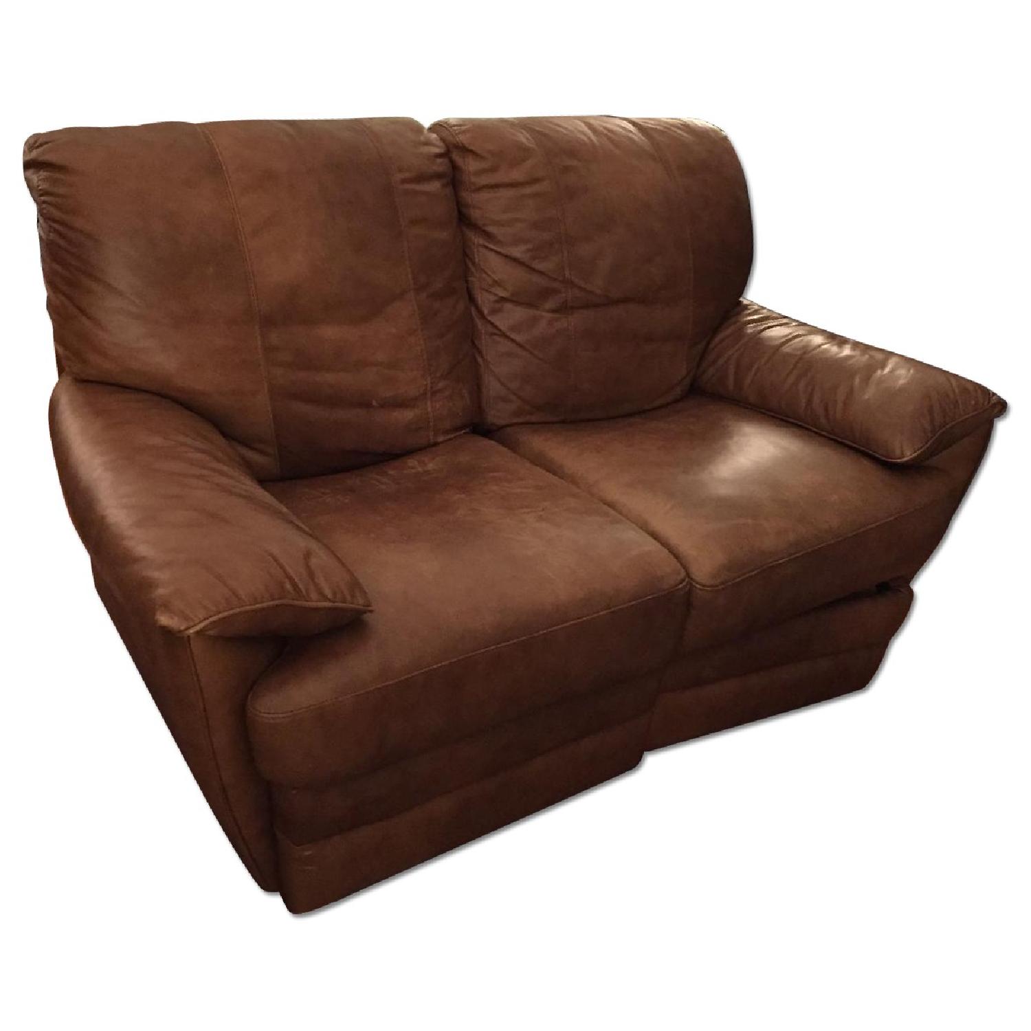 Pottery Barn Dual Reclining Leather 2 Seater Sofa AptDeco