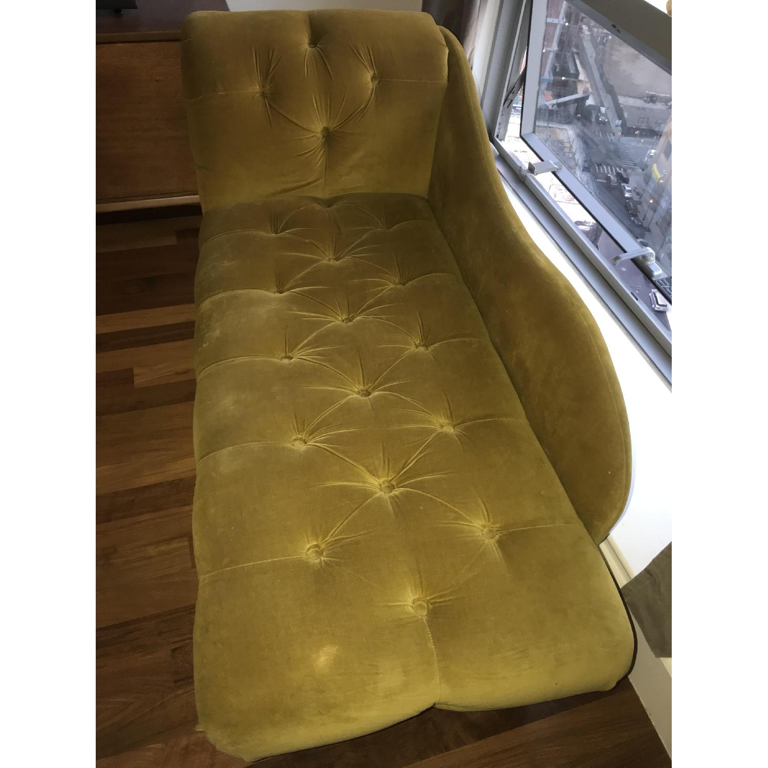 Urban Outfitters Edie Green Velvet Chaise - image-3