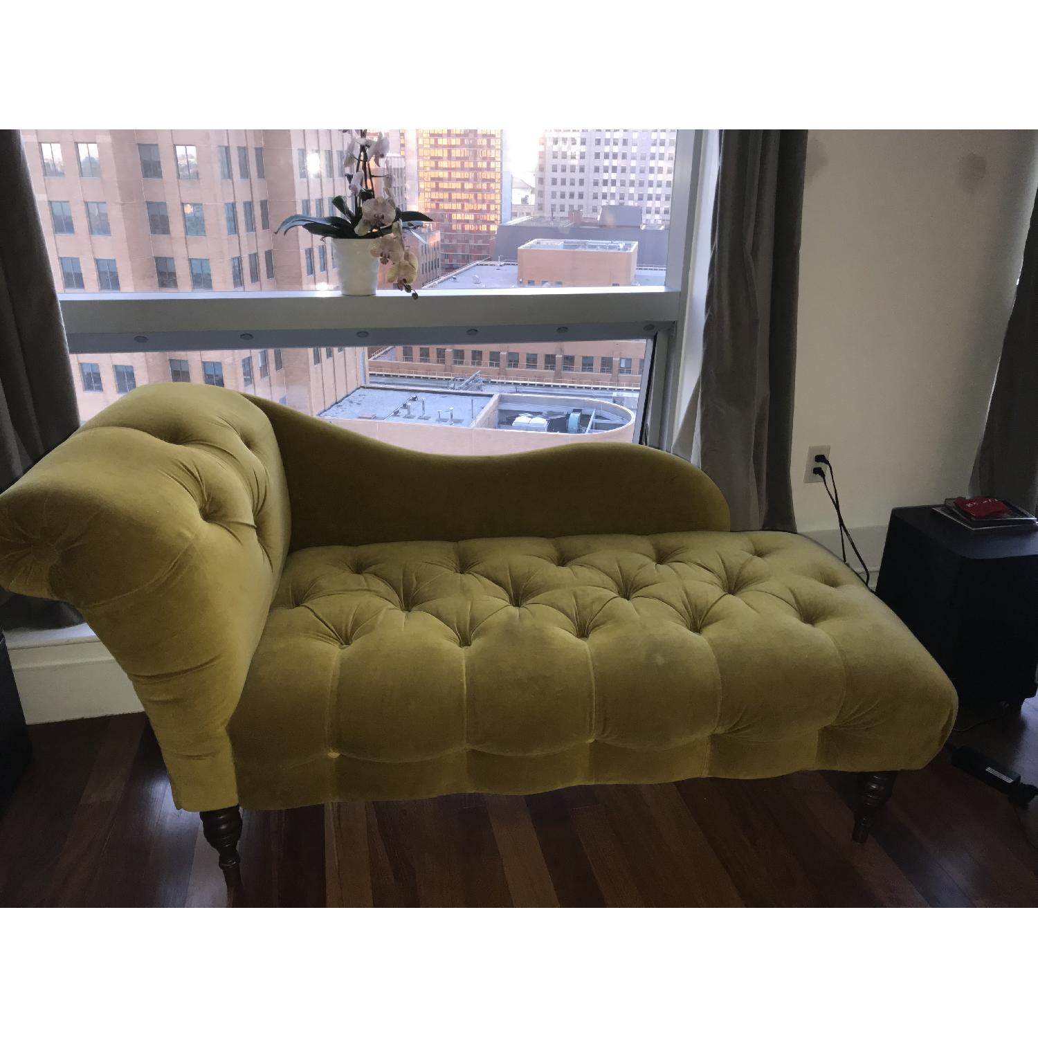 Urban Outfitters Edie Green Velvet Chaise - image-4