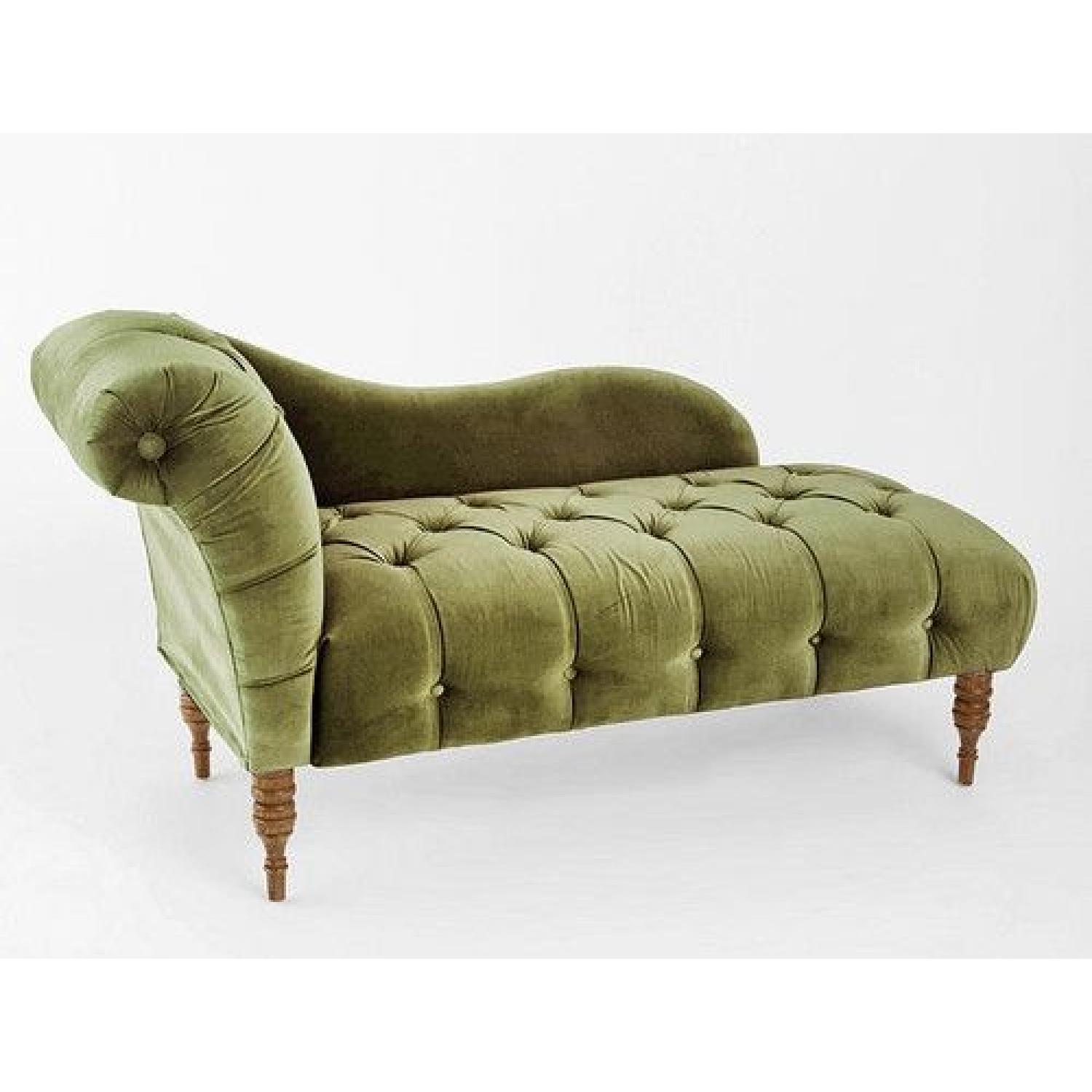 Urban Outfitters Edie Green Velvet Chaise - image-5
