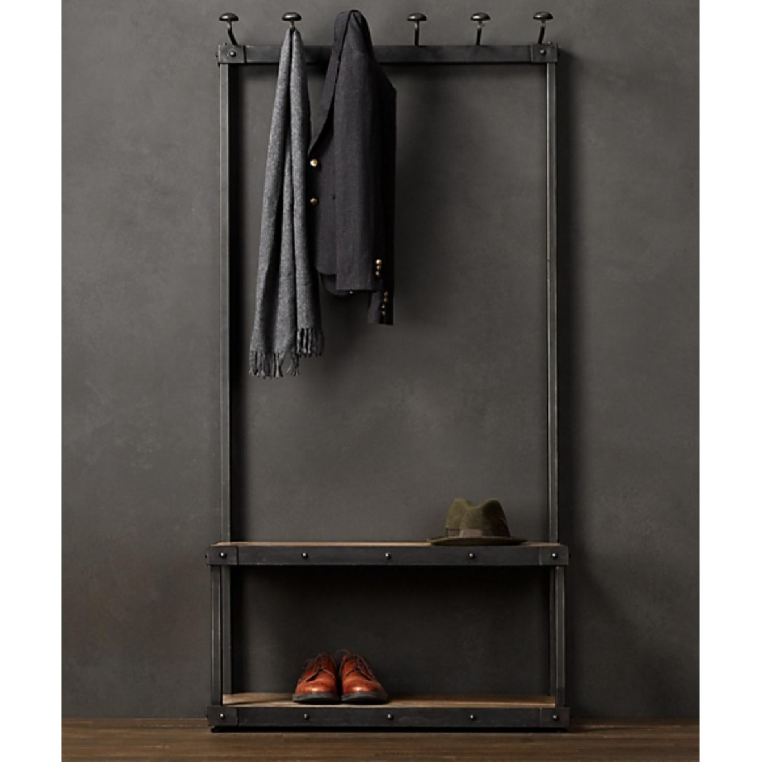 Restoration Hardware Coat Rack Bench - image-1