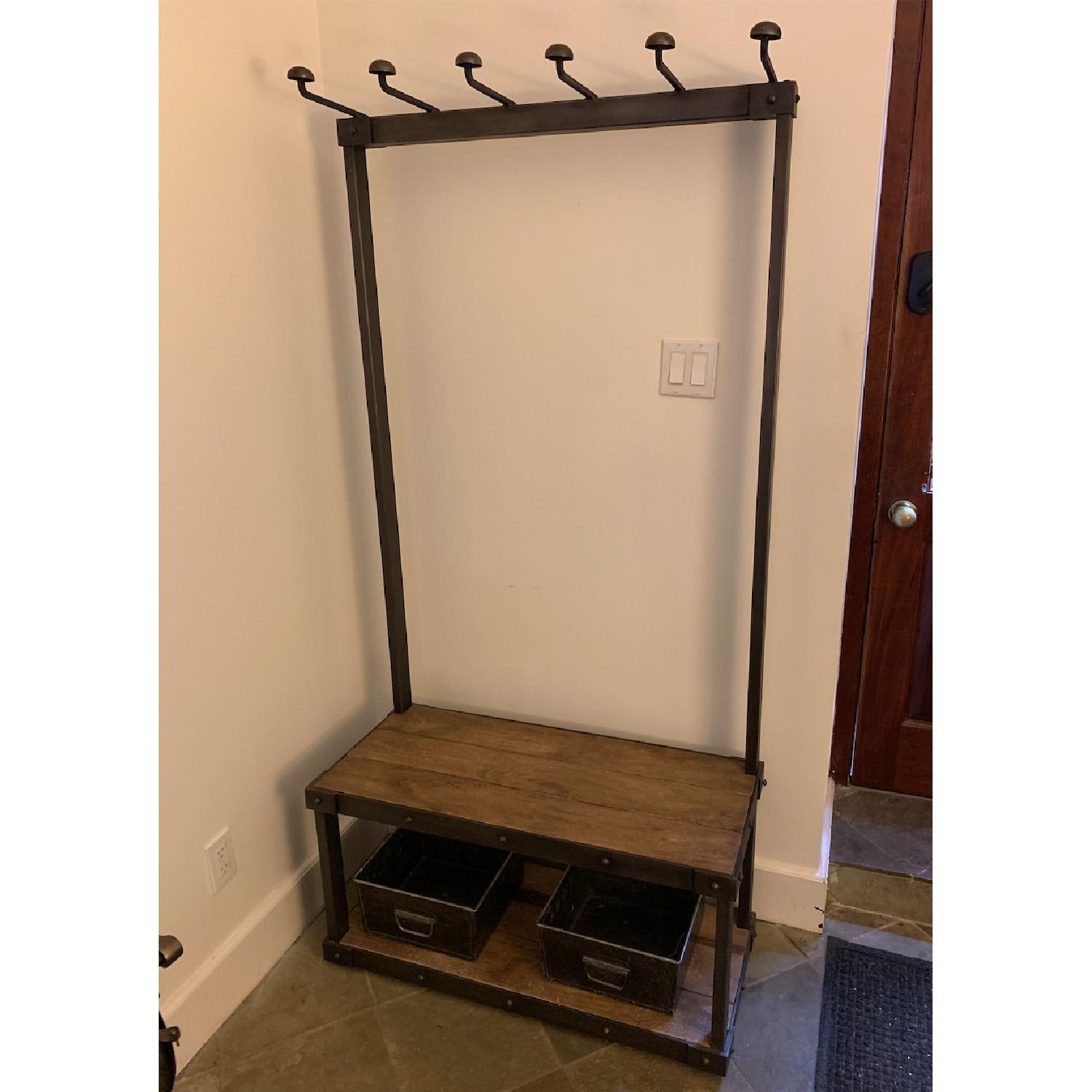 Restoration Hardware Coat Rack Bench - image-2