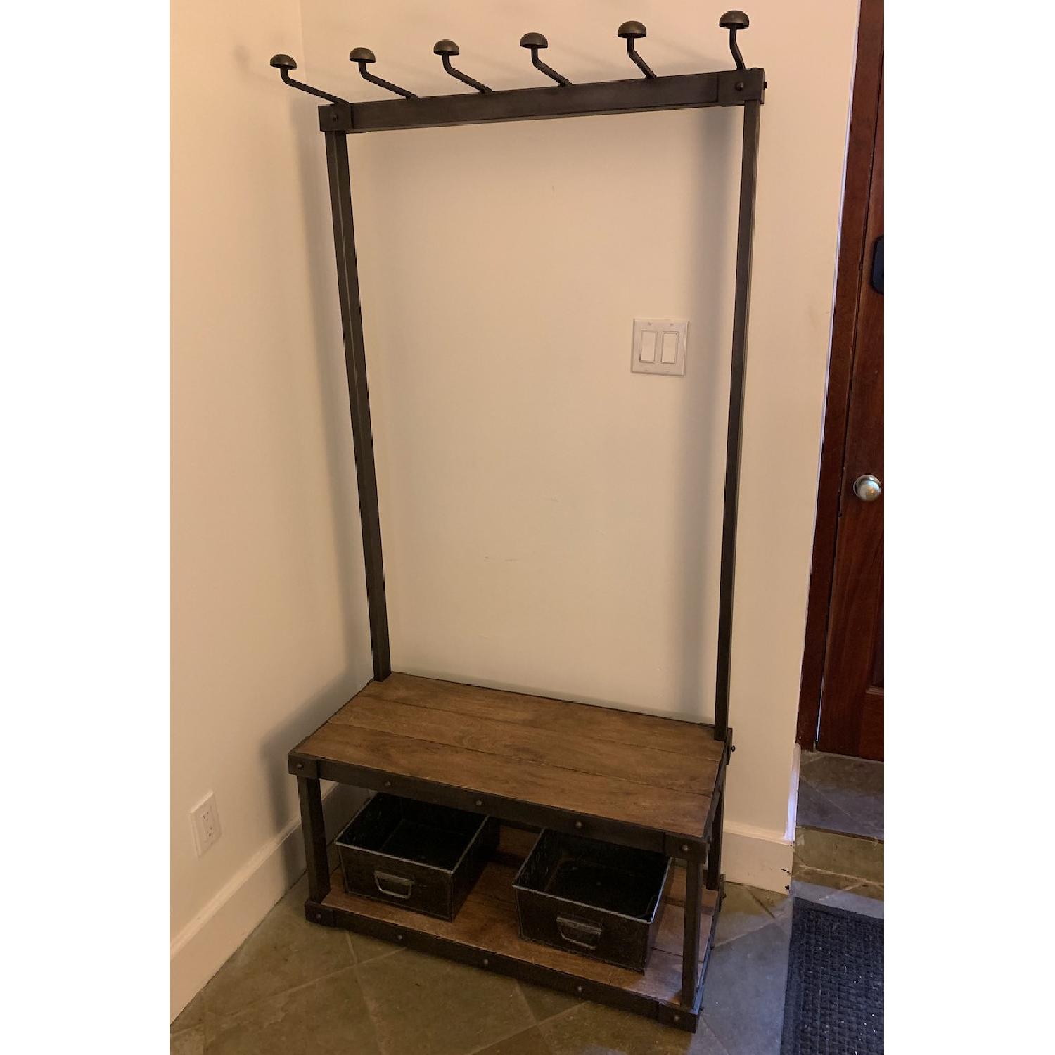 Restoration Hardware Coat Rack Bench - image-4