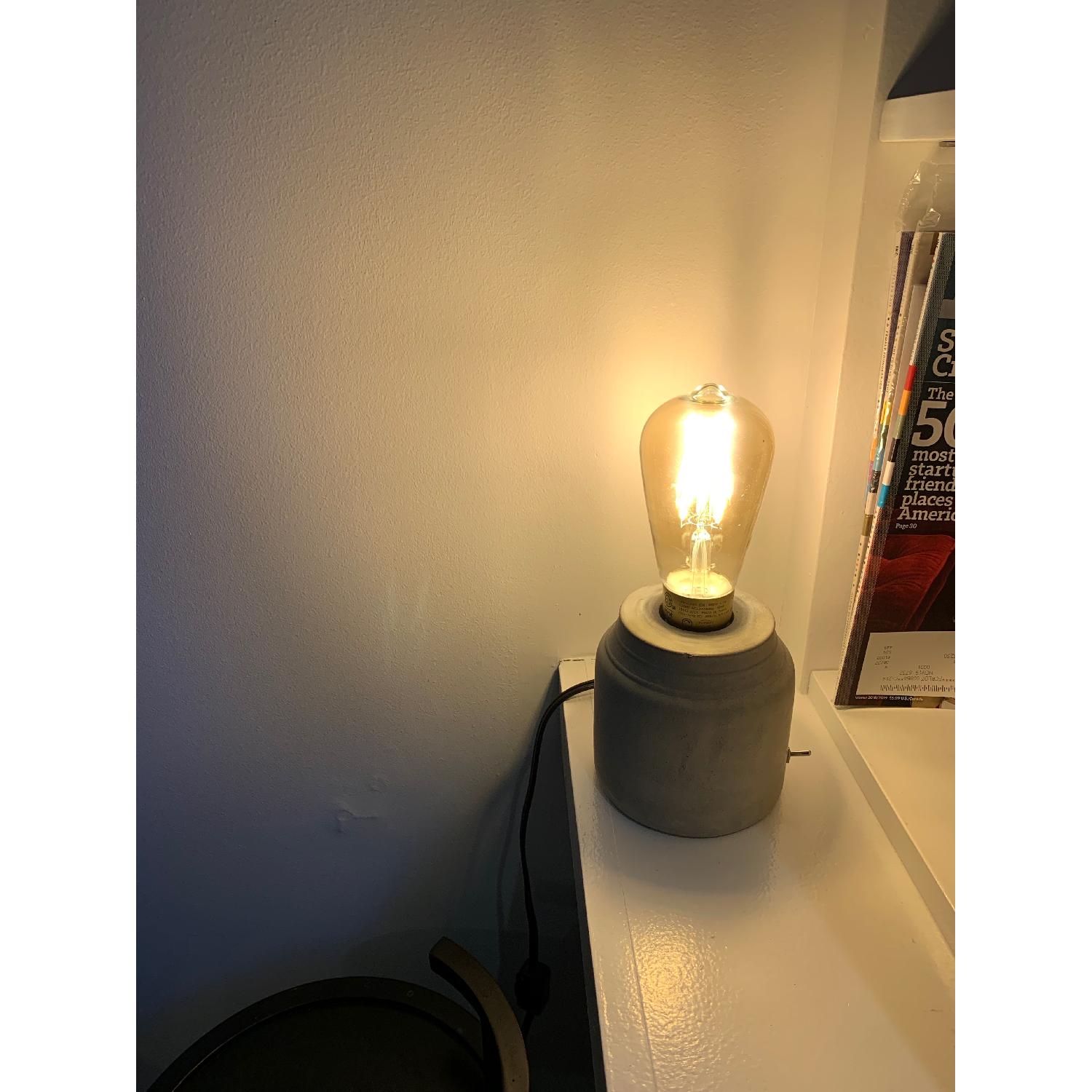 Urban Outfitters Concrete Cylinder Table Lamp - image-1