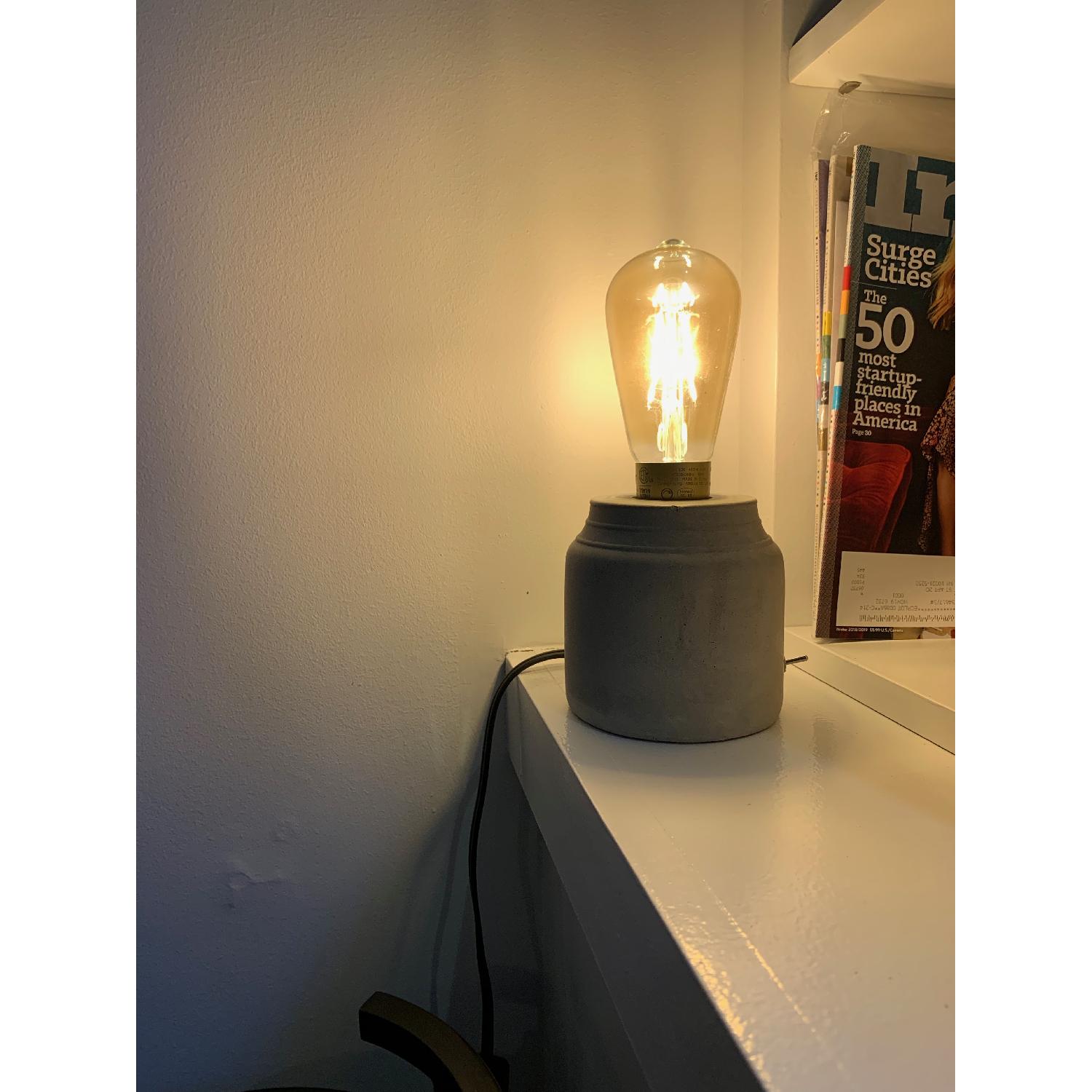 Urban Outfitters Concrete Cylinder Table Lamp - image-3