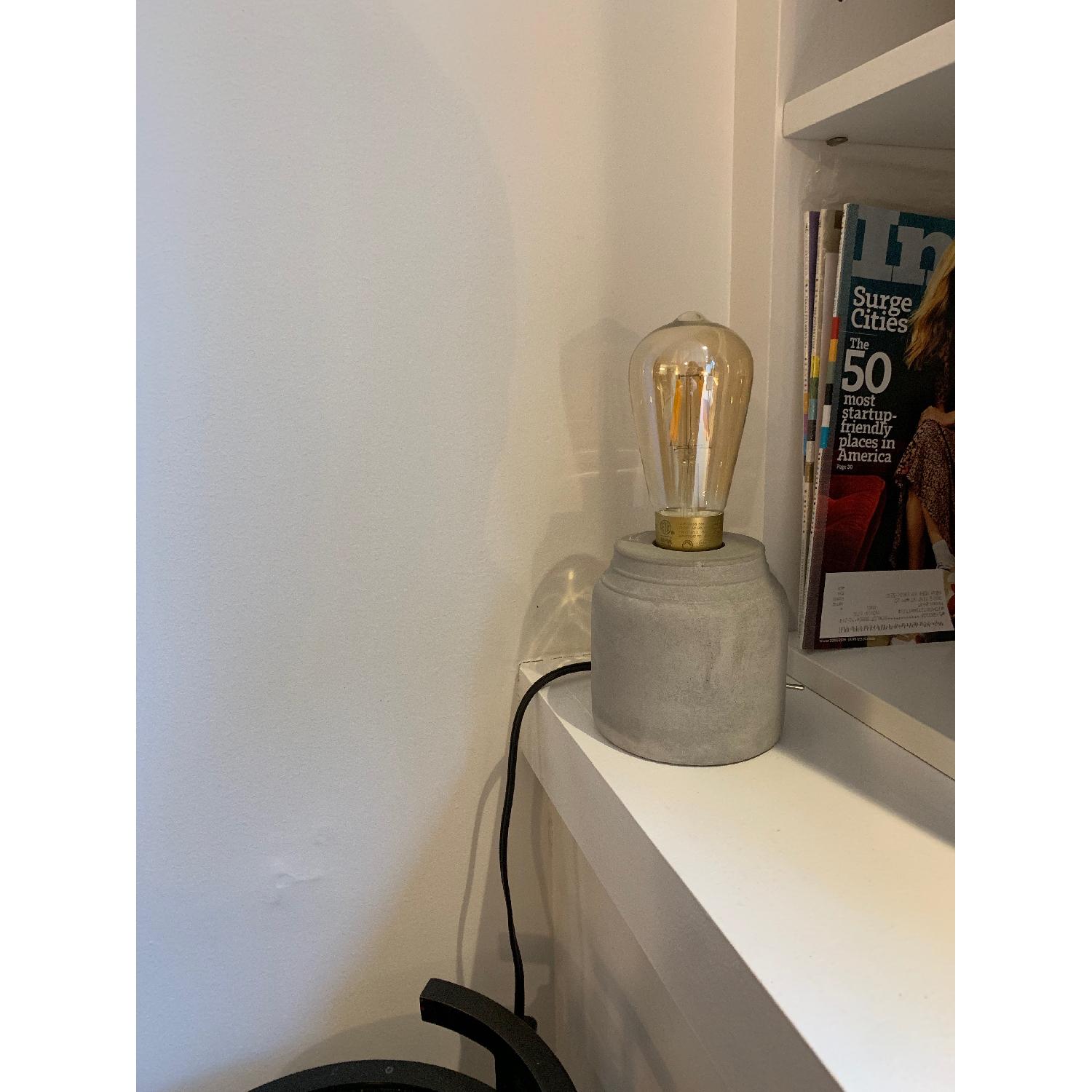 Urban Outfitters Concrete Cylinder Table Lamp - image-4