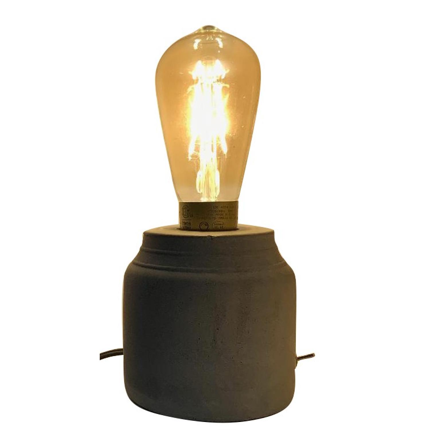 Urban Outfitters Concrete Cylinder Table Lamp - image-0