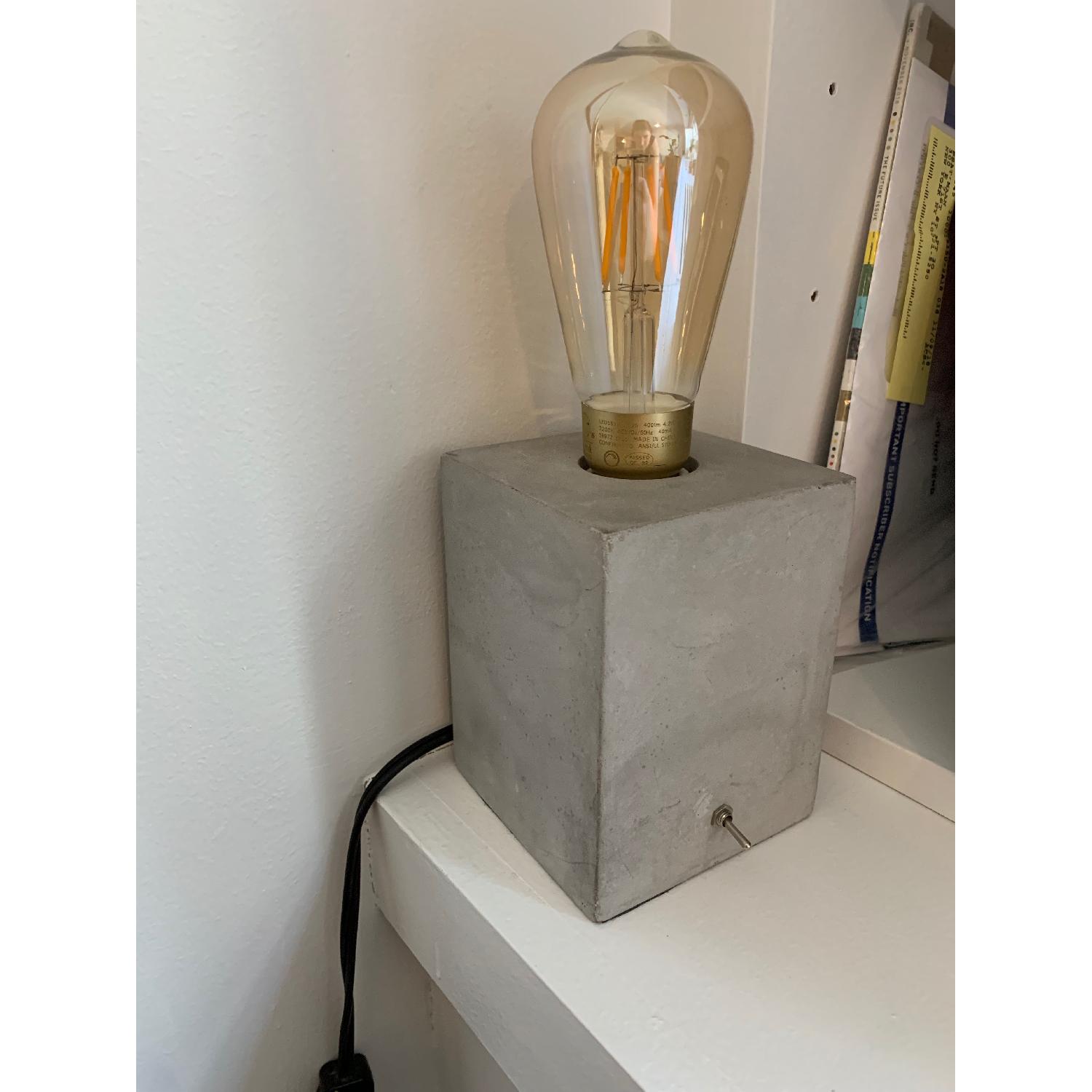 Urban Outfitters Concrete Cylinder Table Lamp - image-8
