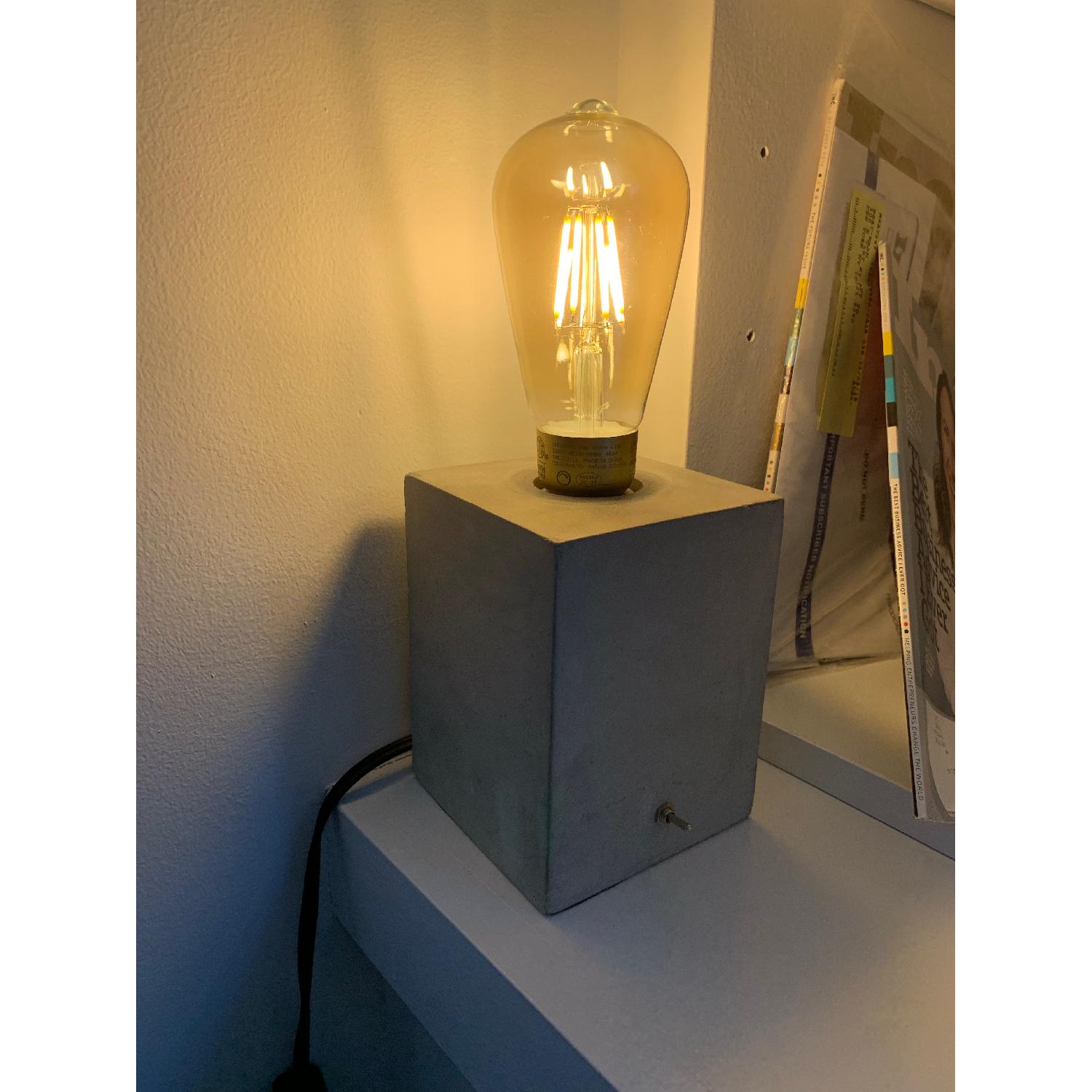 Urban Outfitters Concrete Cylinder Table Lamp - image-9