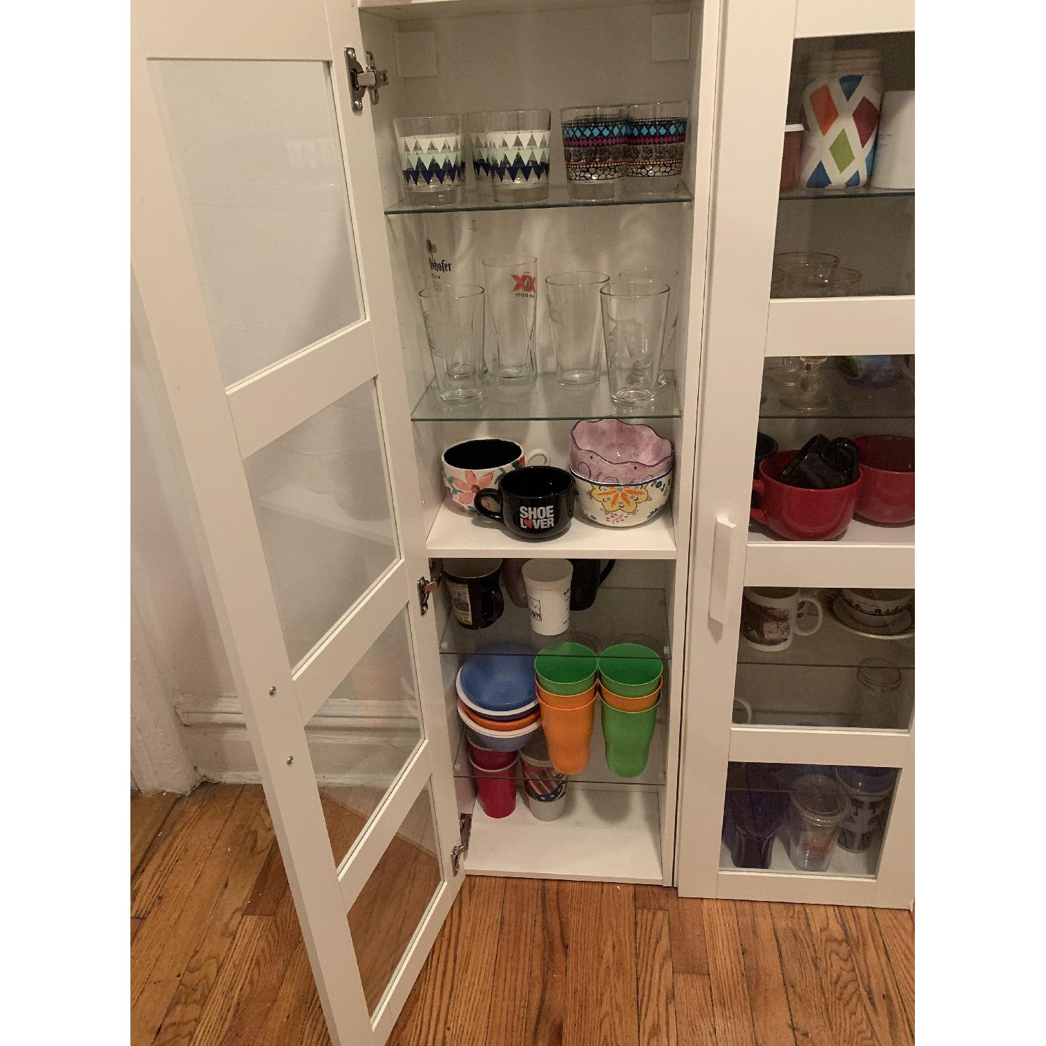 Ikea Brimnes White Storage Cabinets w/ Glass Doors - image-3