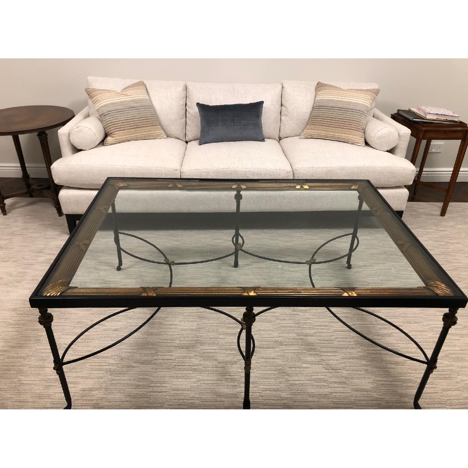 Transitional Rectangular Glass Coffee Table - image-1