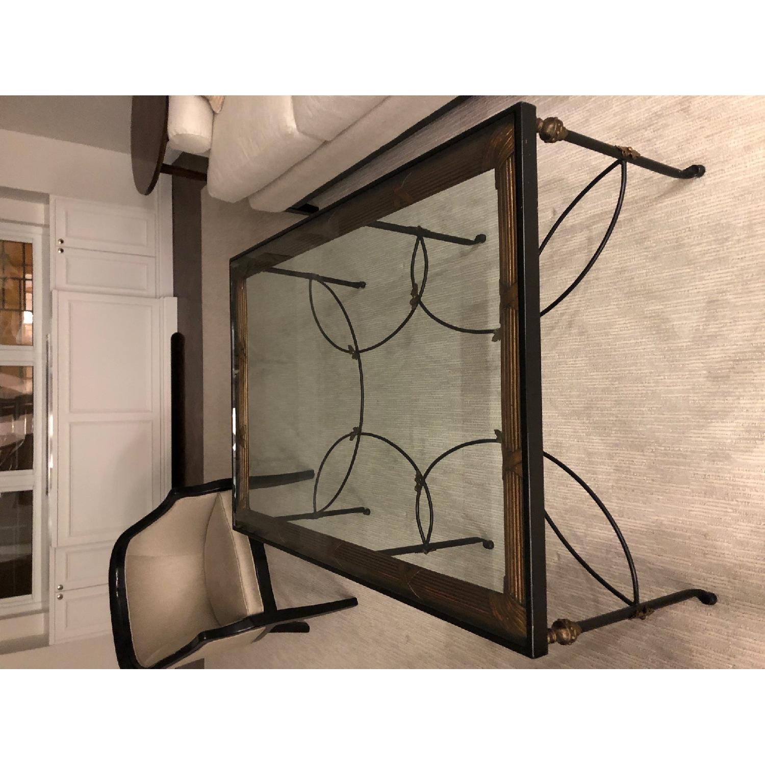 Transitional Rectangular Glass Coffee Table - image-2