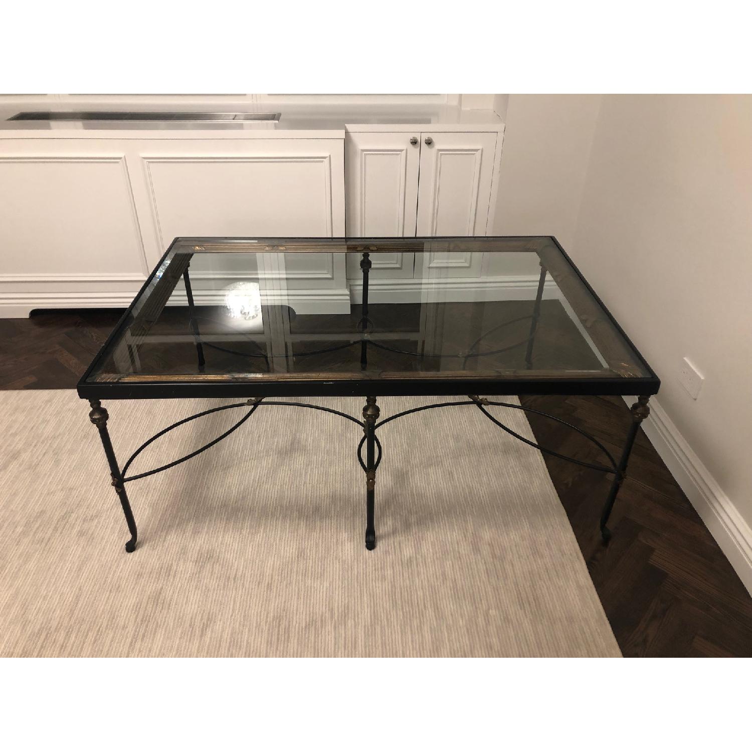 Transitional Rectangular Glass Coffee Table - image-3