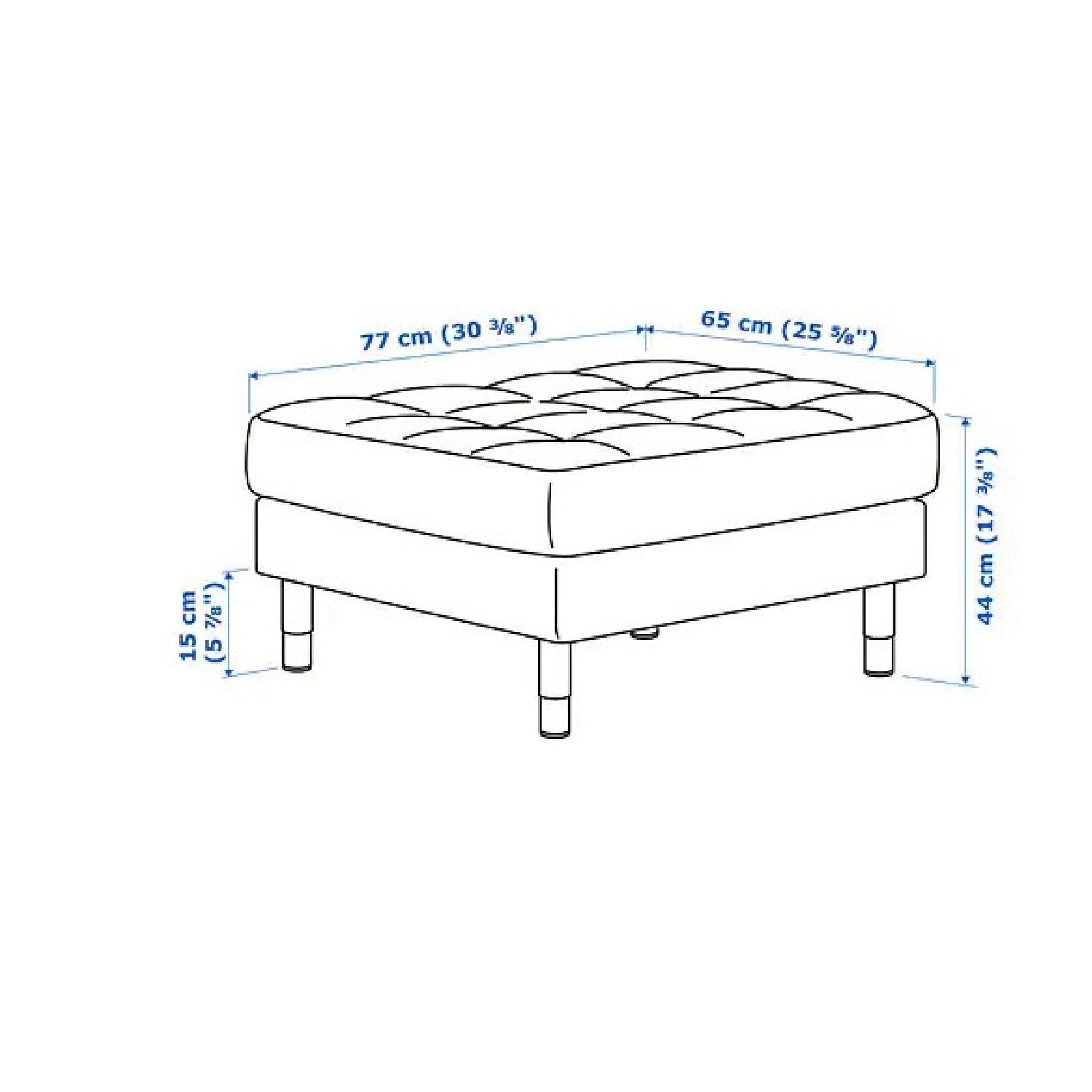 Ikea Landskrona Dark Brown Leather Sofa & Ottoman - image-4