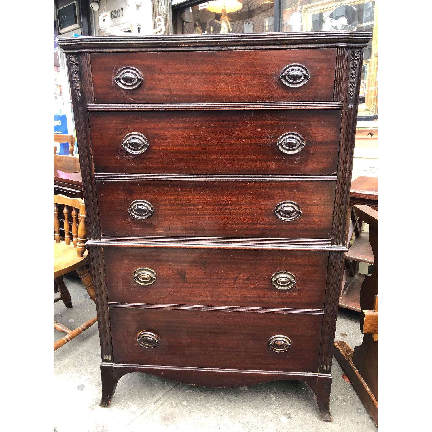 Huntley Furniture Antique 1930s Dresser w/ Original Handles - image-2