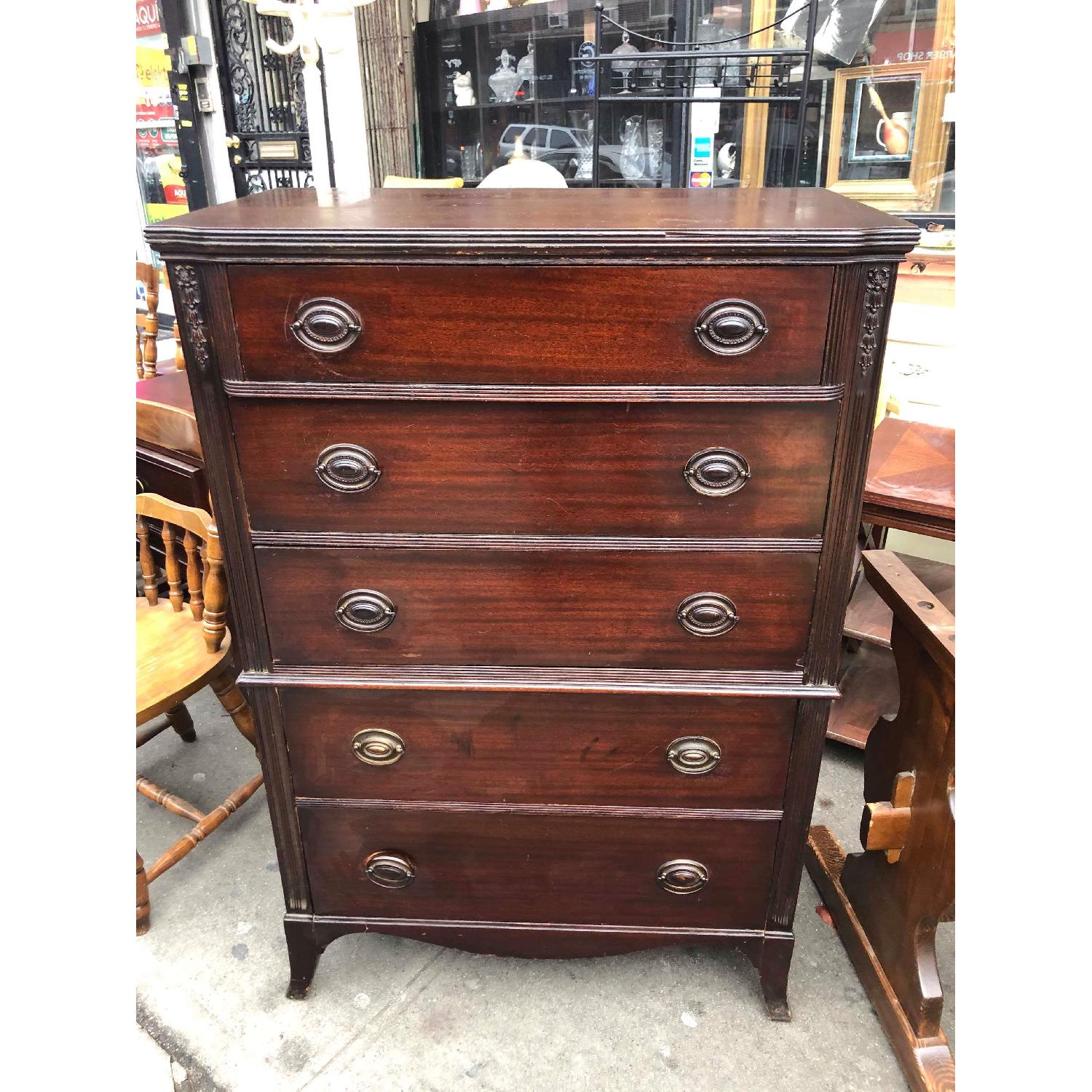 Huntley Furniture Antique 1930s Dresser w/ Original Handles - image-8
