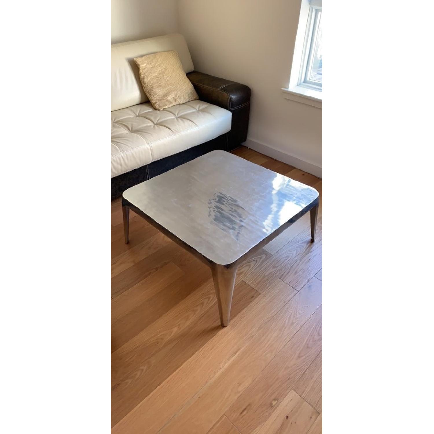 CB2 Square Metal Coffee Table - image-1