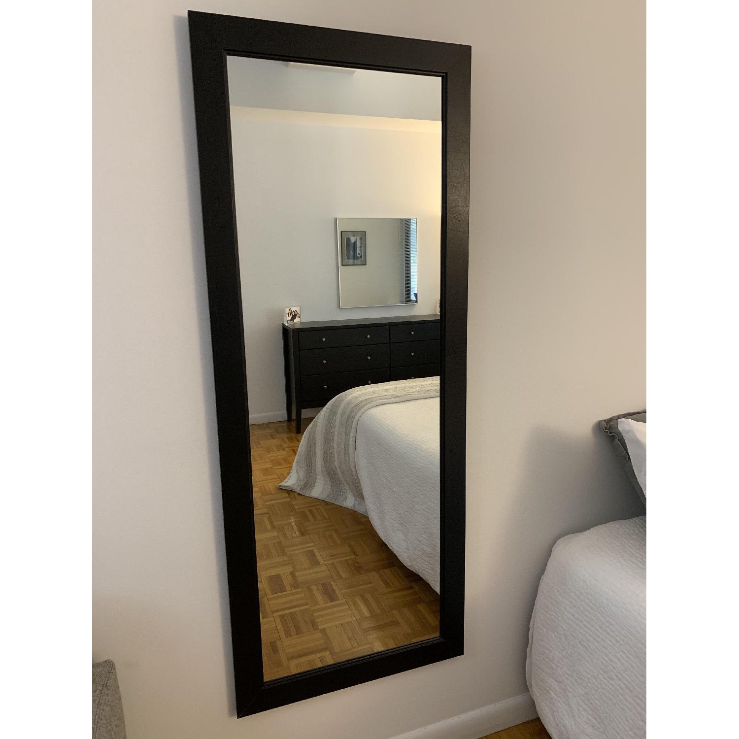 Black-Framed Full Length Mirror - image-1