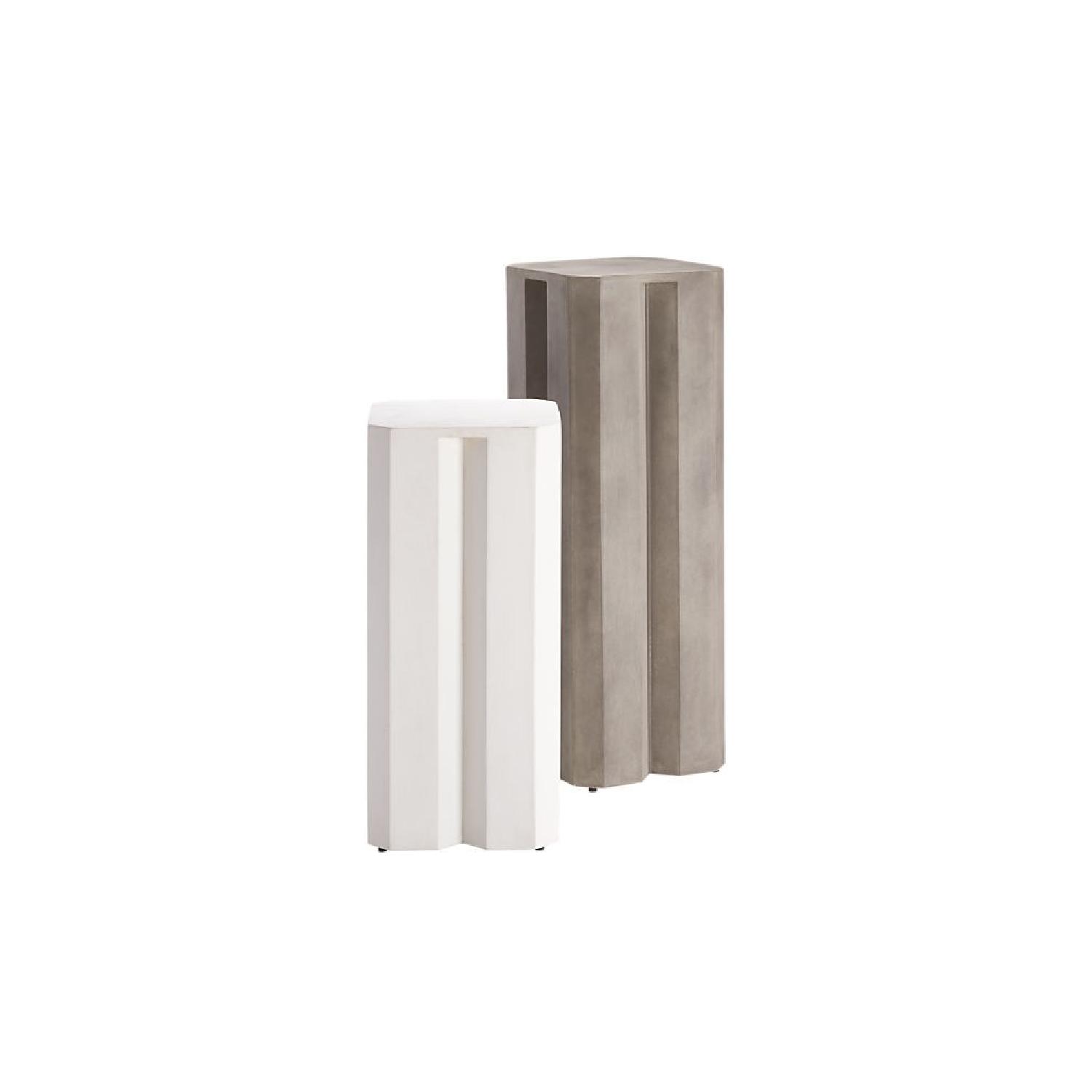 CB2 Tall Hex Cement Side Table - image-6