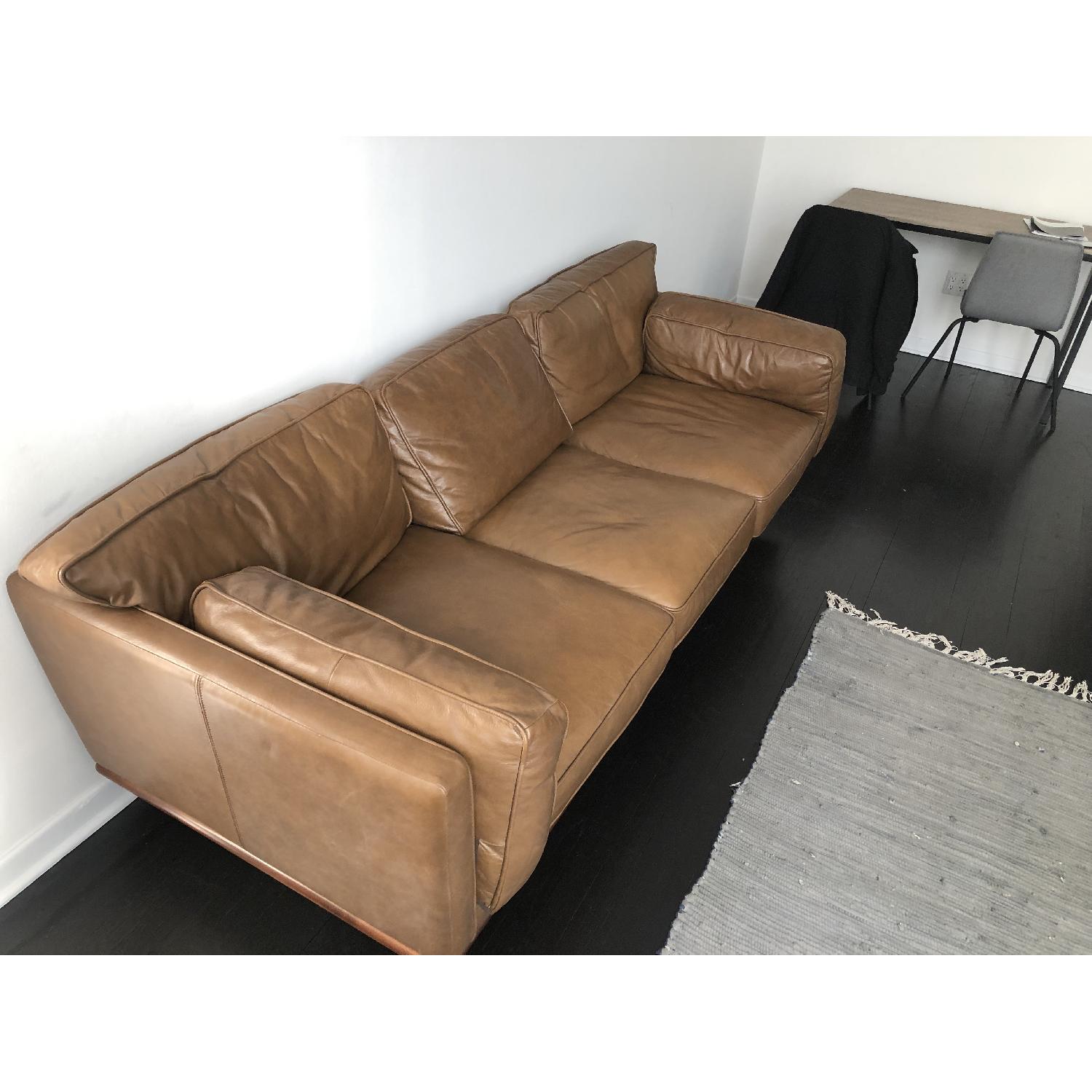 Article Timber Oxford Tan Leather Sofa - image-2