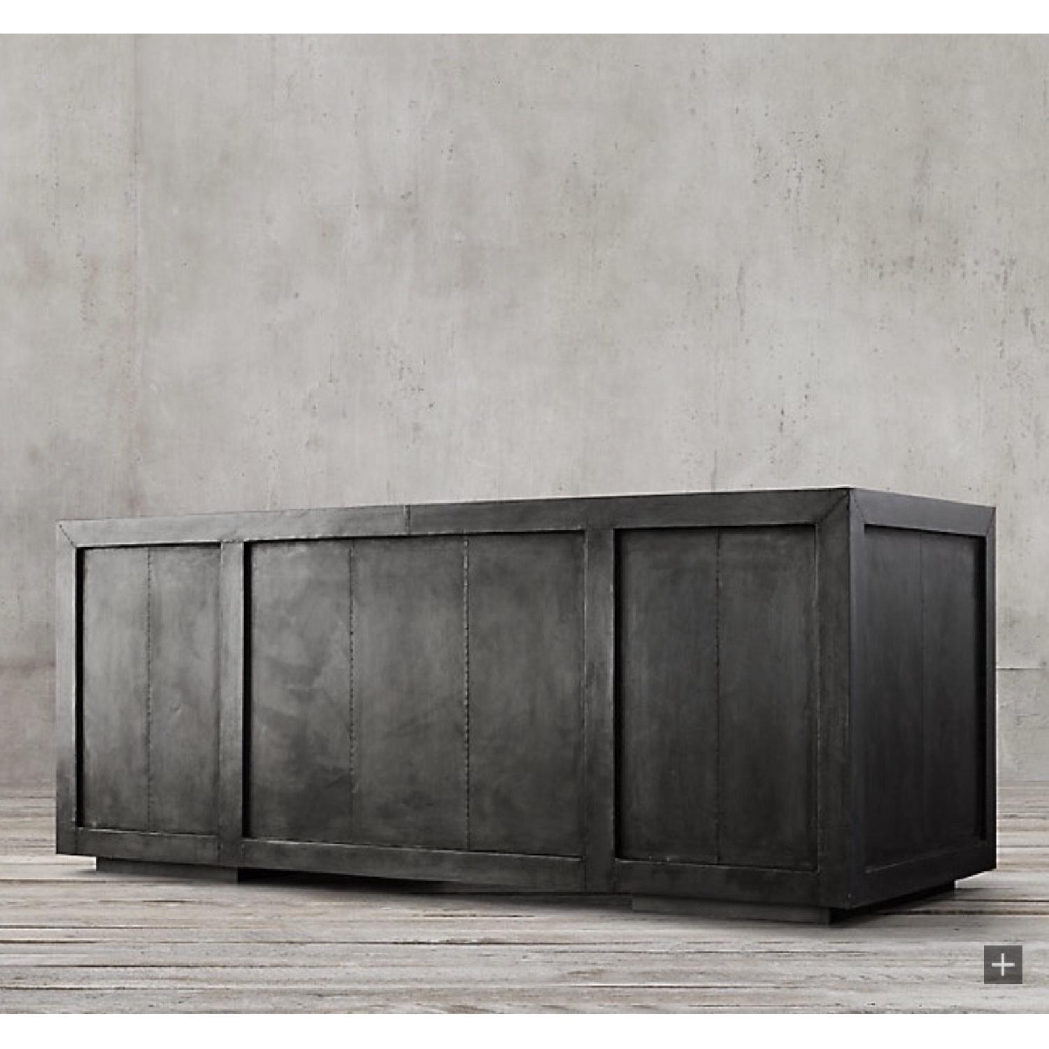 Restoration Hardware La Salle Metal-Wrapped Desk - image-5