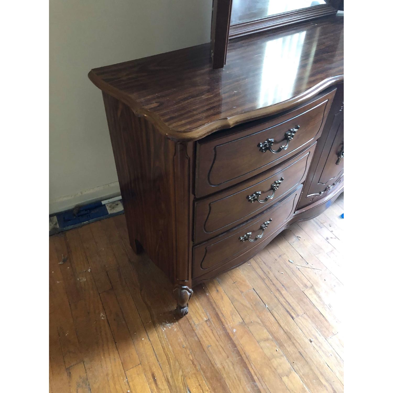 Bassett Vintage 1970s Dresser w/ Mirror - image-3