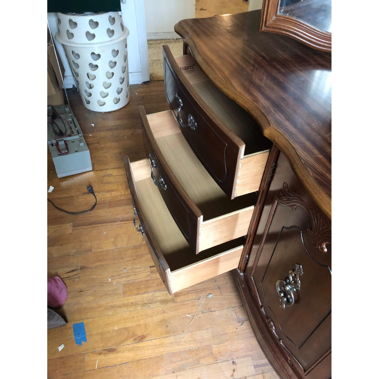 Bassett Vintage 1970s Dresser w/ Mirror - image-4