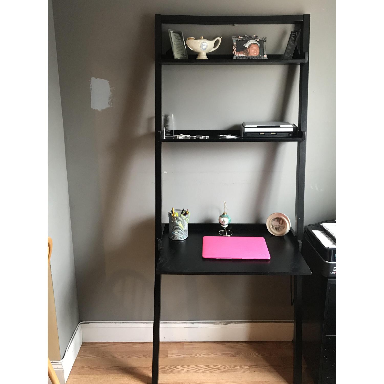 Winsome Wood Bailey Leaning Wood Desk w/ Shelves AptDeco