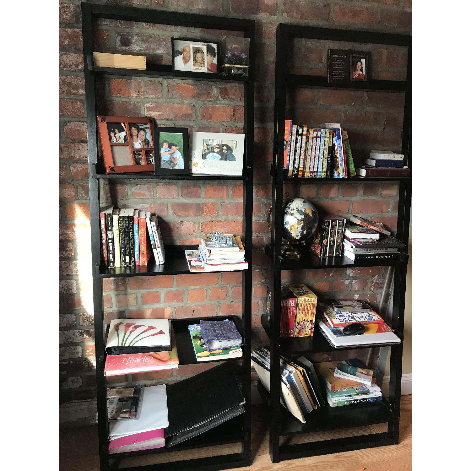 Winsome Wood Bailey Leaning Wood Desk w/ Shelves - image-2