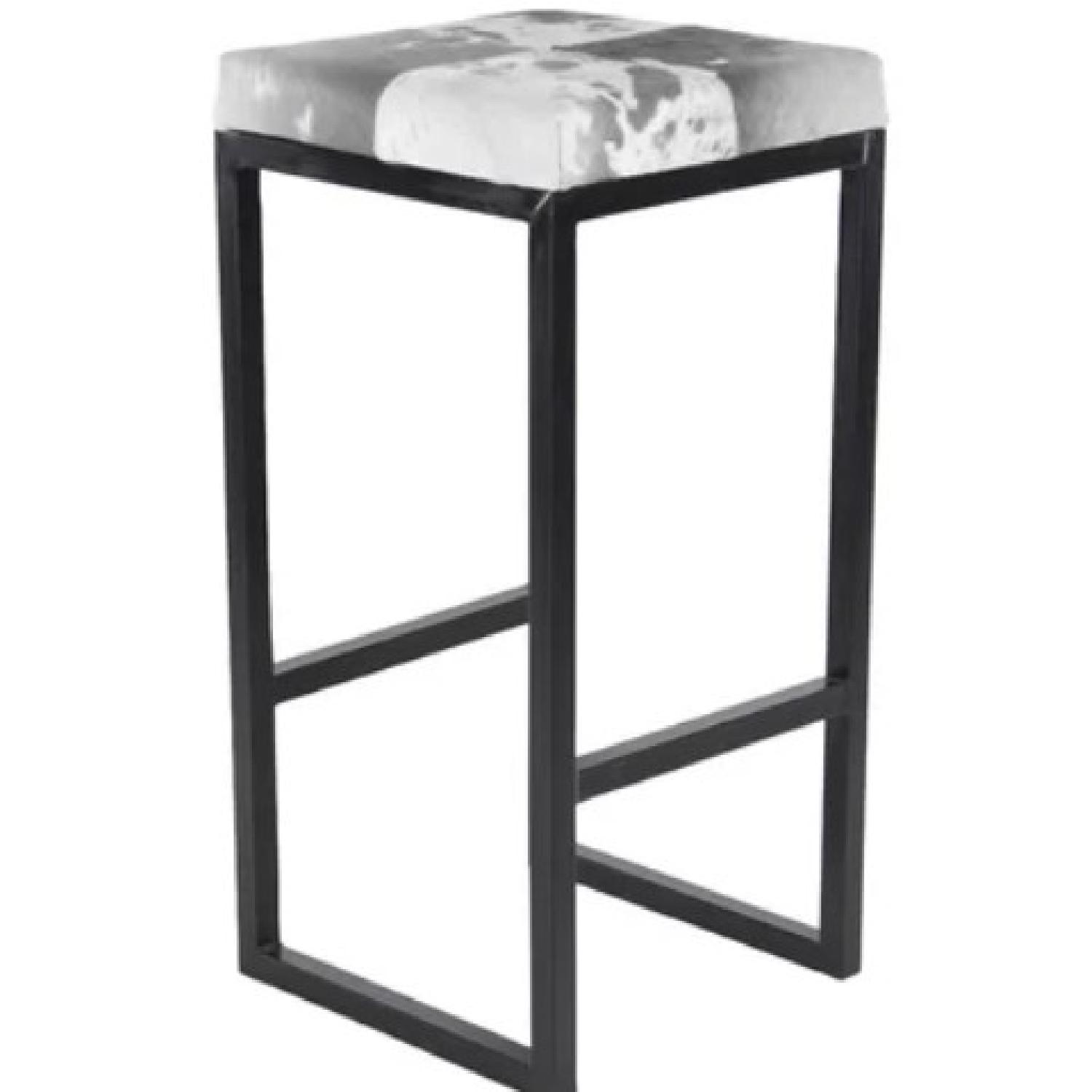 Cow Hide Bar Stools - image-0