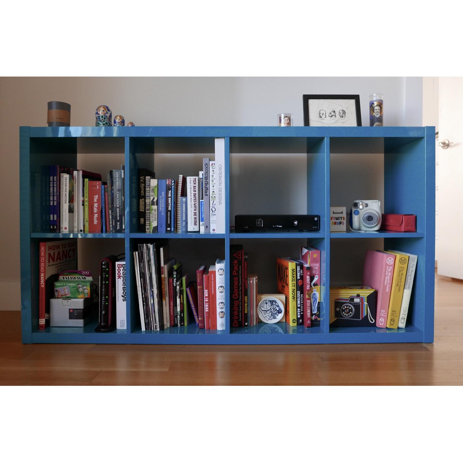 Ikea Kallax Shelving Unit in Turquoise AptDeco