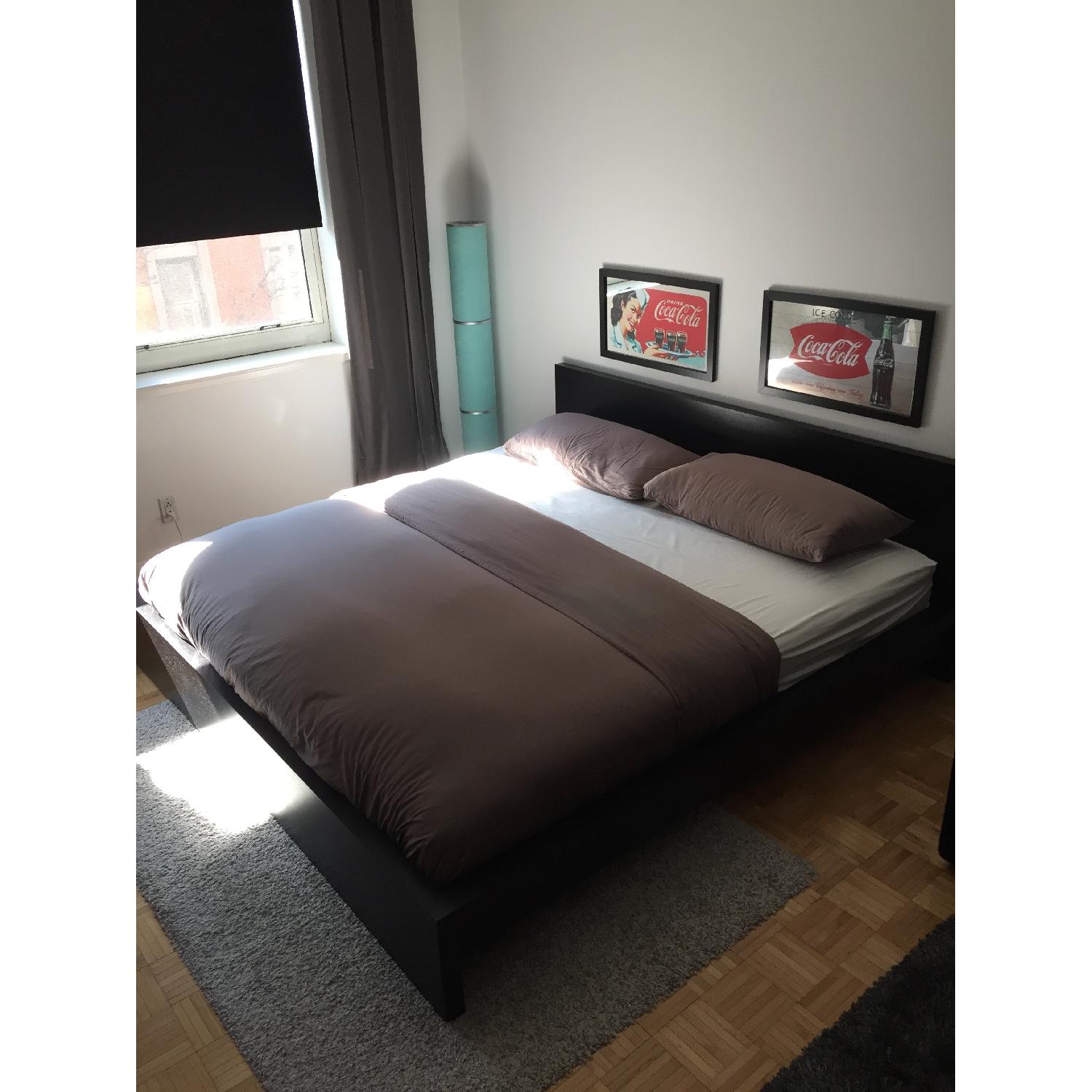 Ikea Malm King Bed Frame w/ Slatted Bed Base - image-5