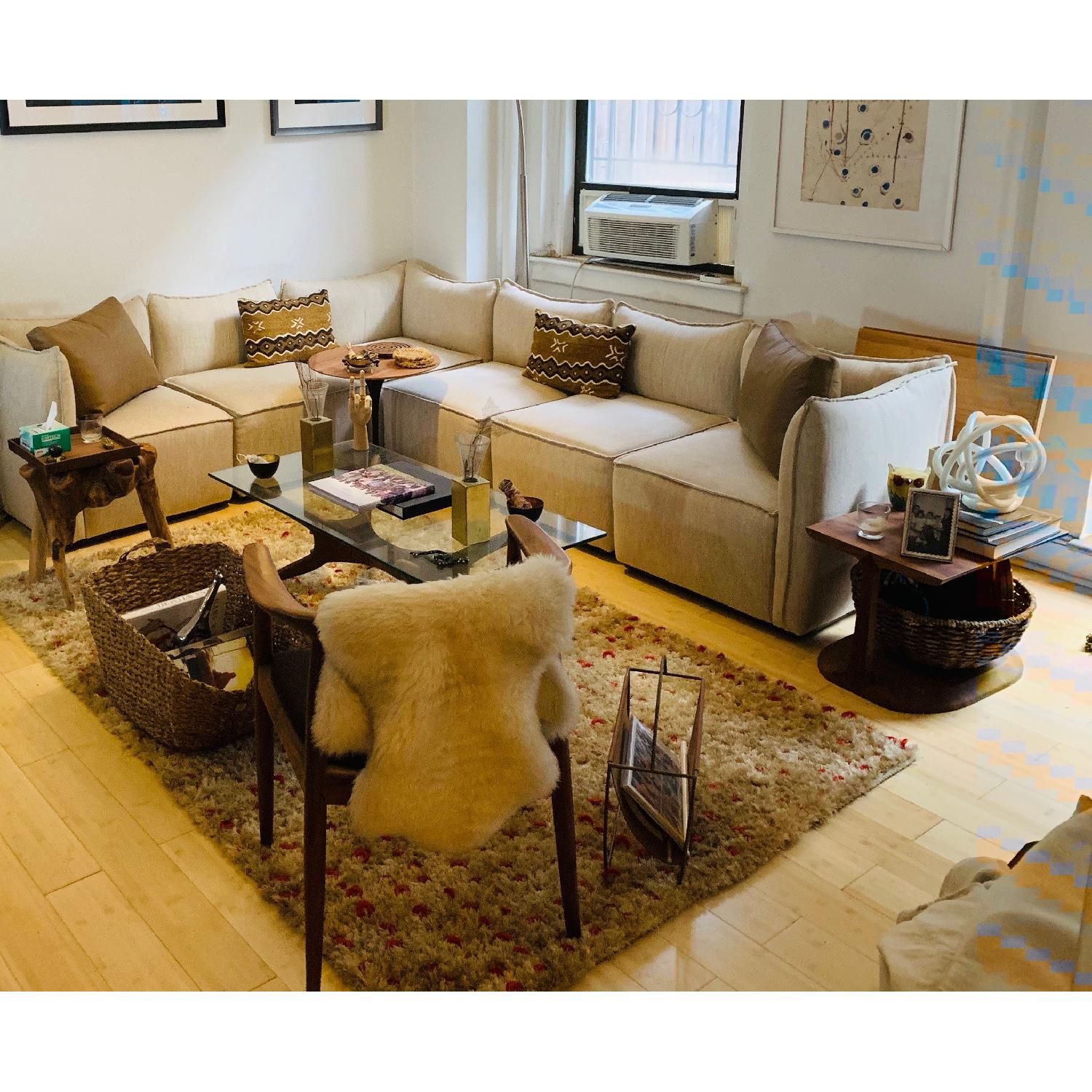 Italian Cream 5-Piece Sectional Sofa - image-1