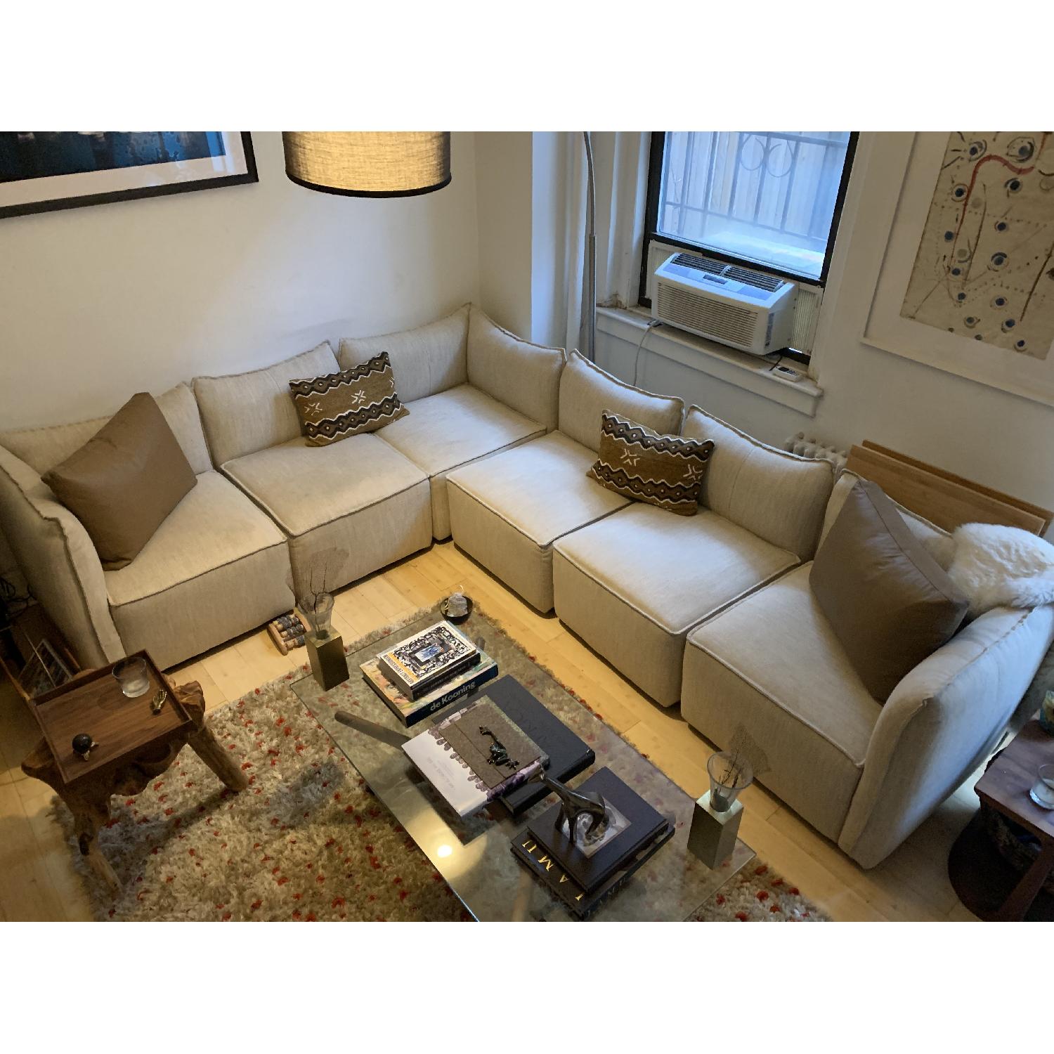 Italian Cream 5-Piece Sectional Sofa - image-7