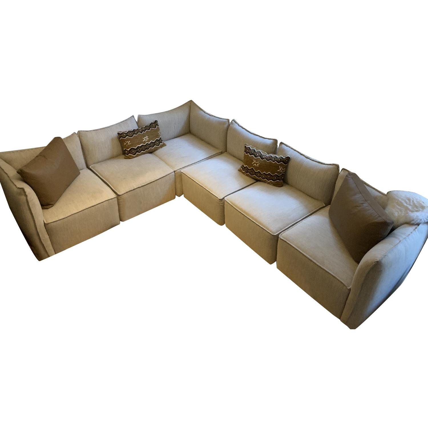 Italian Cream 5-Piece Sectional Sofa - image-0
