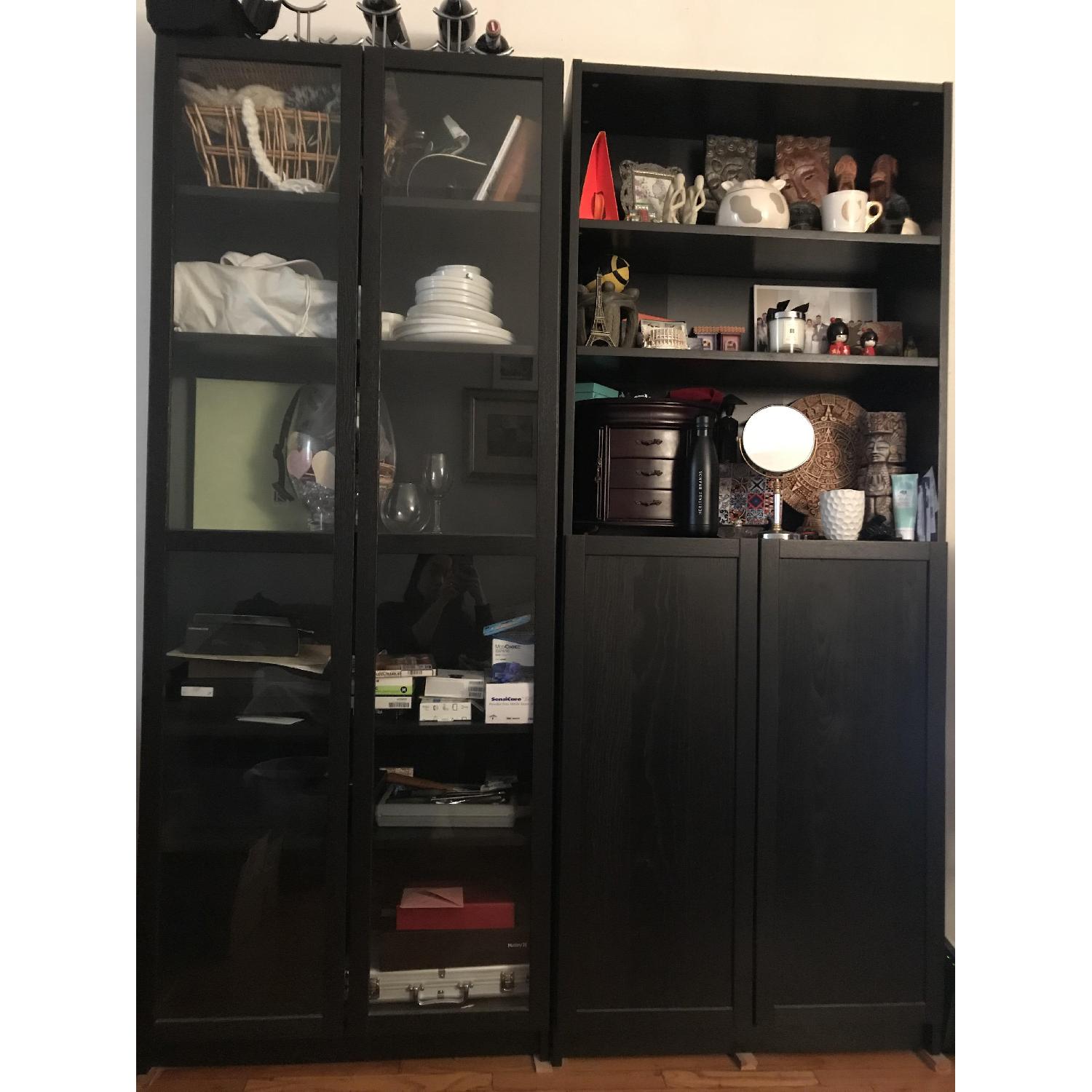 Ikea Hemnes Bookcase w/ Glass Doors - image-2