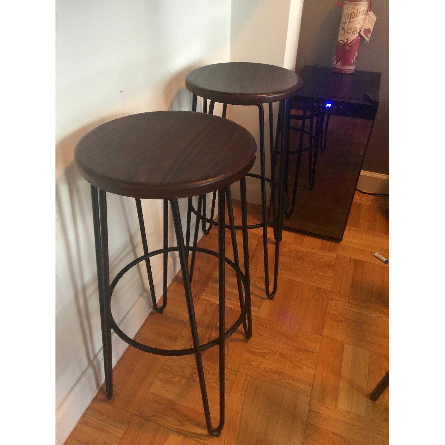 West Elm Hairpin Bar Stools - image-1