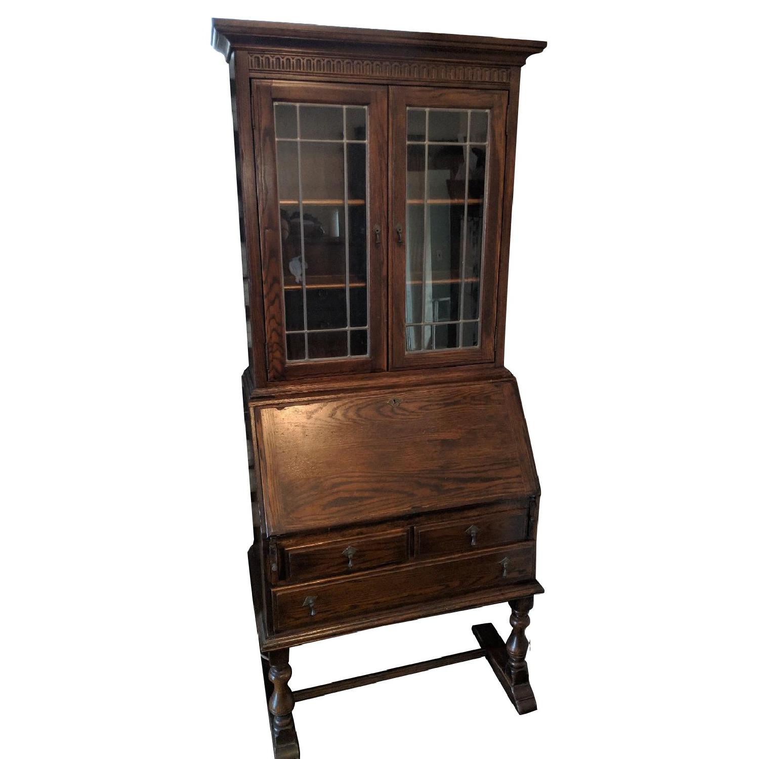 Ethan Allen Royal Charter Secretary w/ Bookcase Hutch - image-0