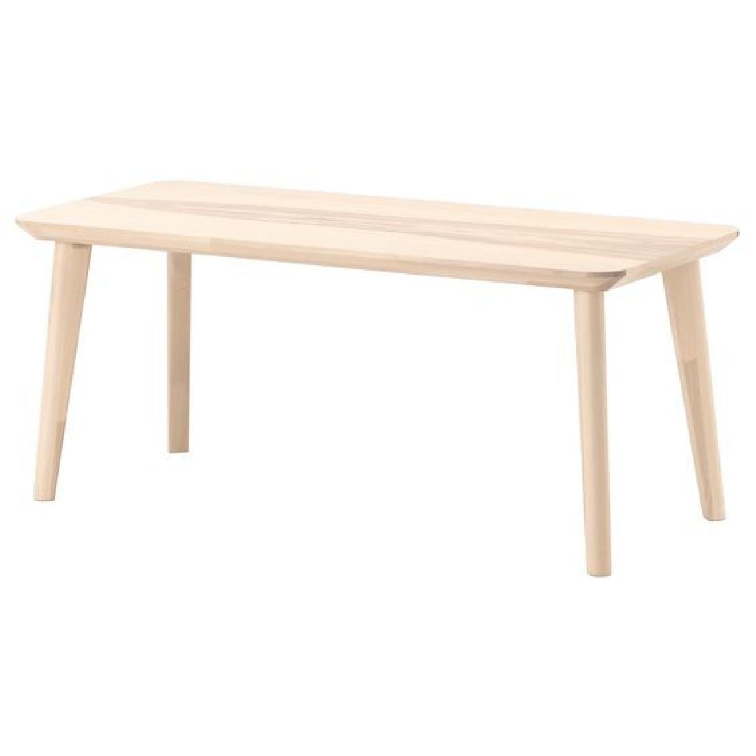Ikea Lisabo Ash Veneer Coffee Table - AptDeco