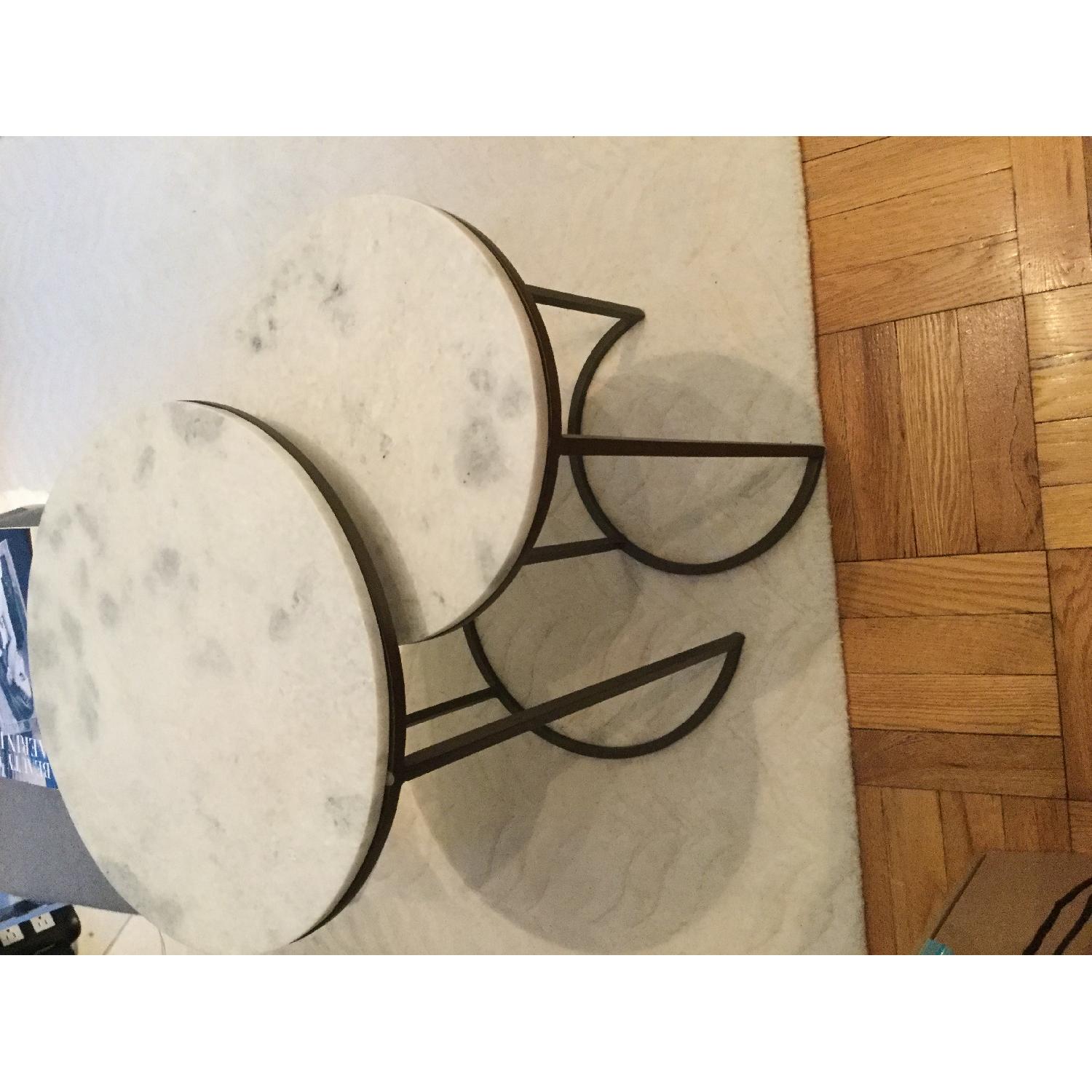 West Elm Marble Round Nesting Tables AptDeco
