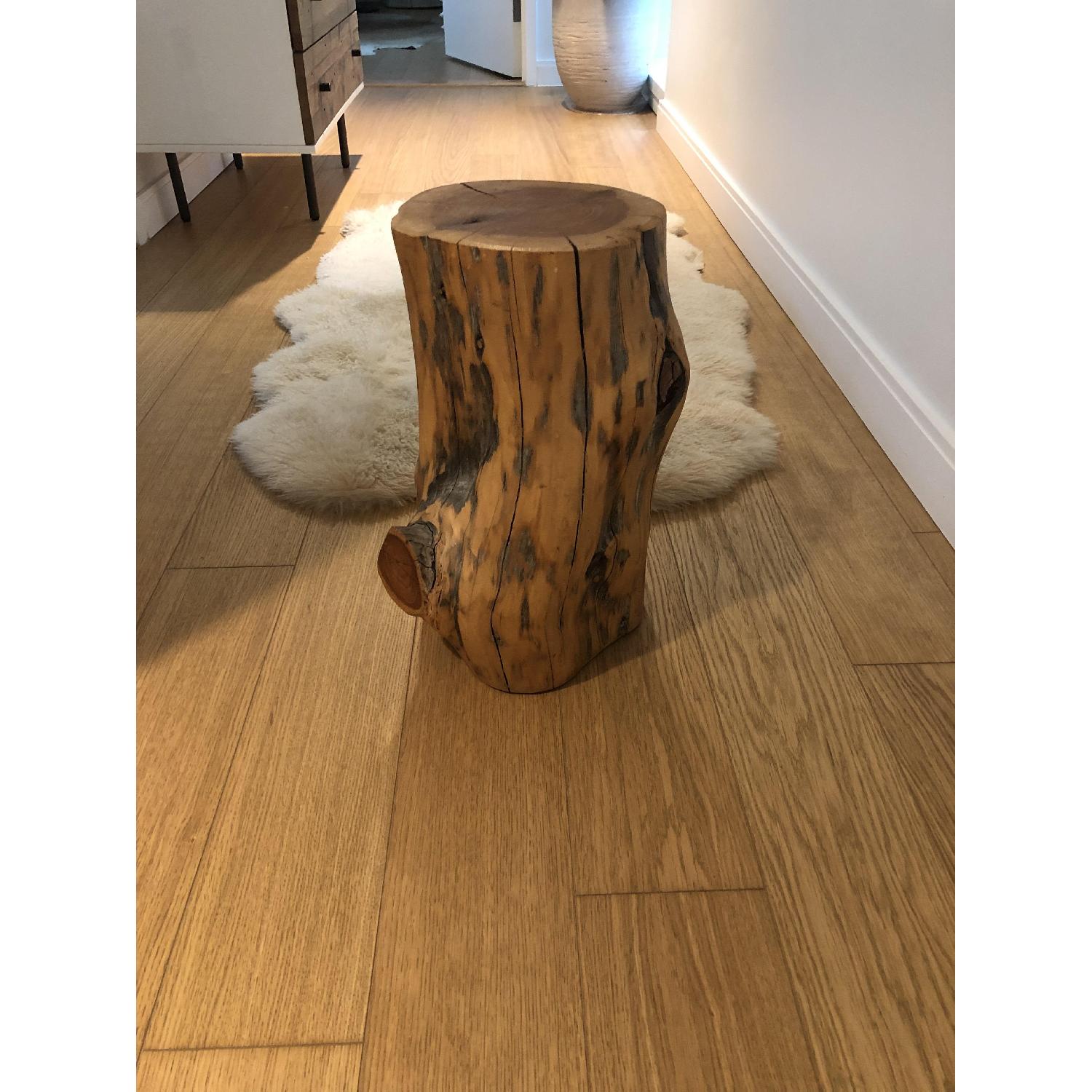 West Elm Tree Stump Side Table/Stool AptDeco