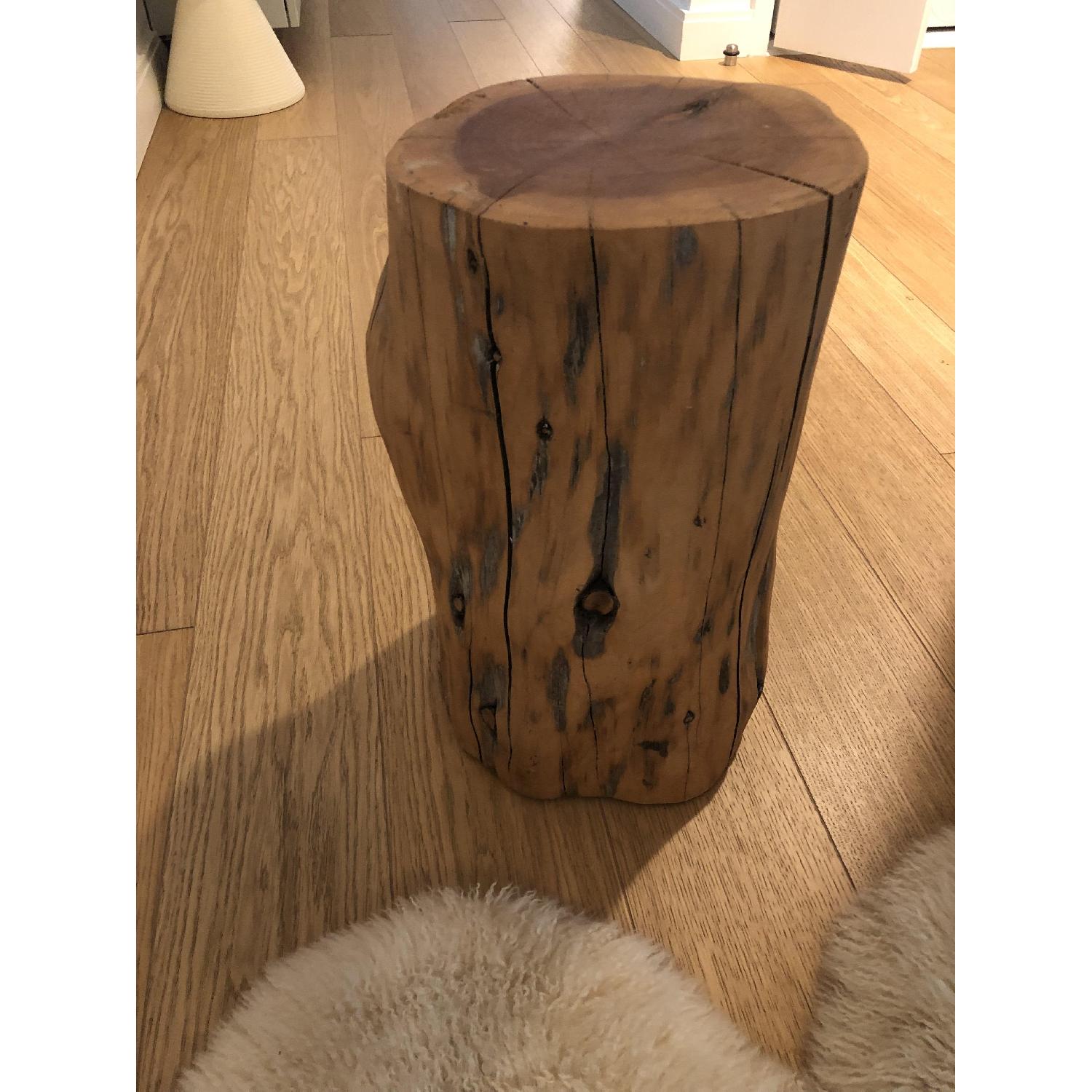 West Elm Tree Stump Side Table/Stool AptDeco