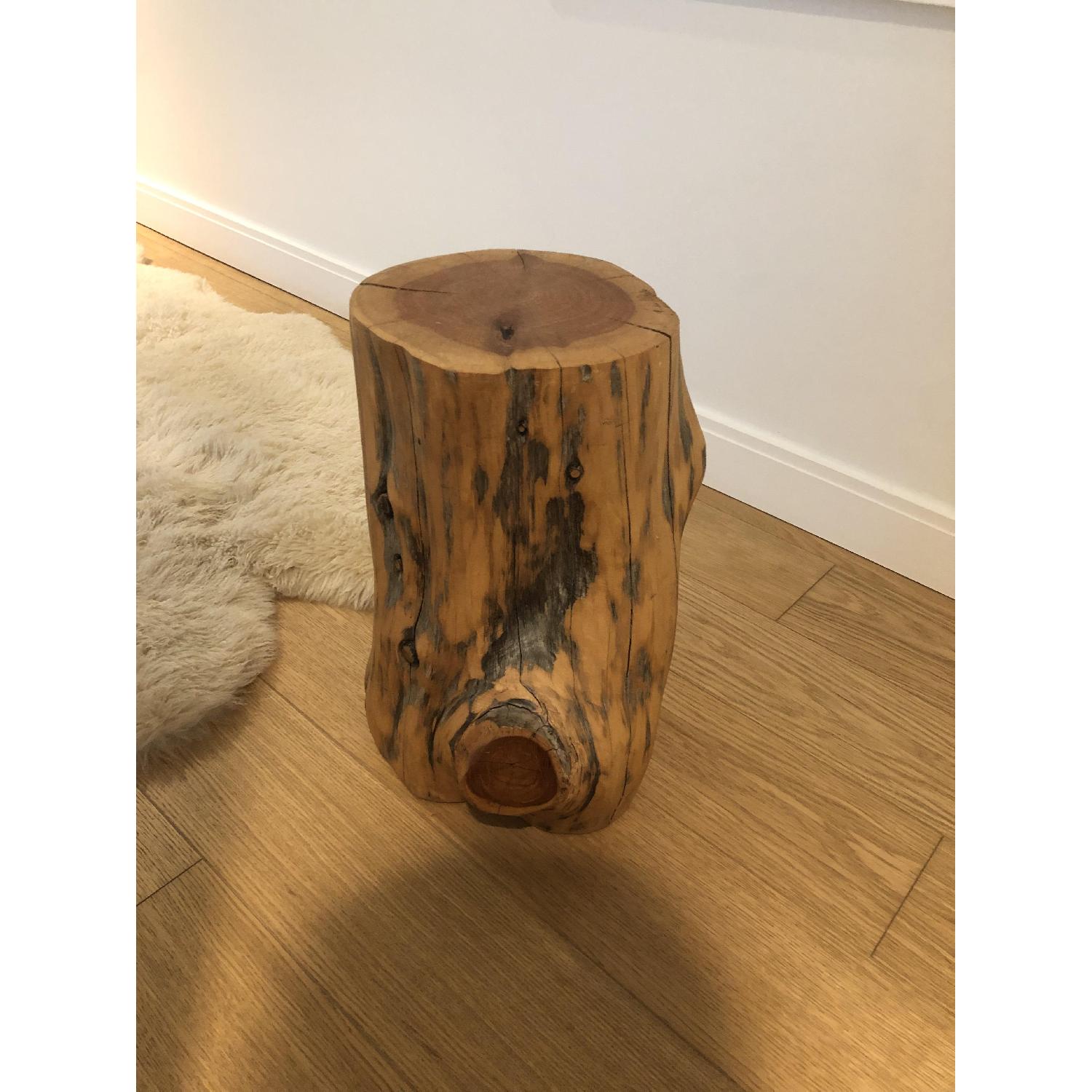 West Elm Tree Stump Side Table/Stool AptDeco