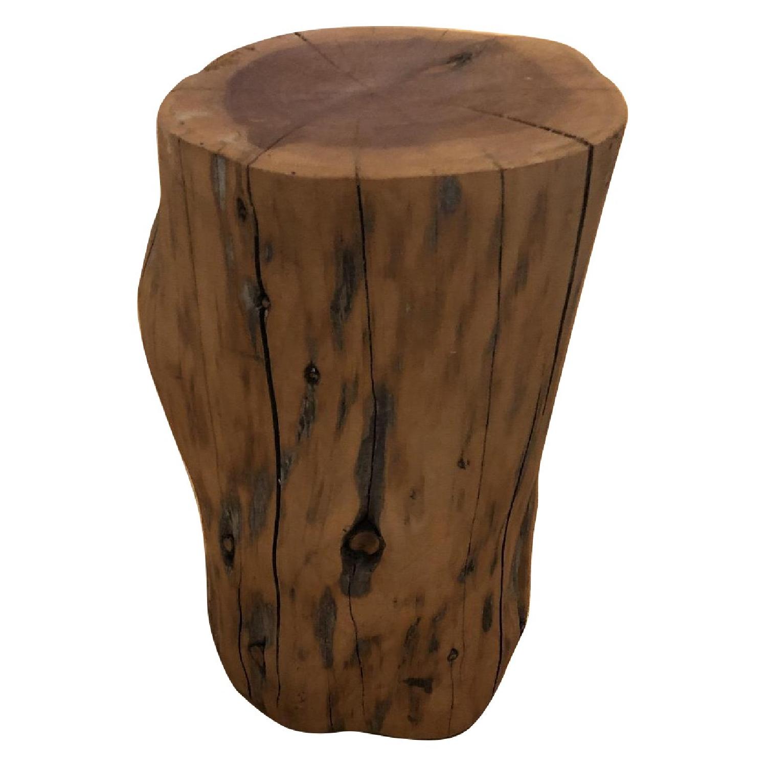 West Elm Tree Stump Side Table/Stool AptDeco