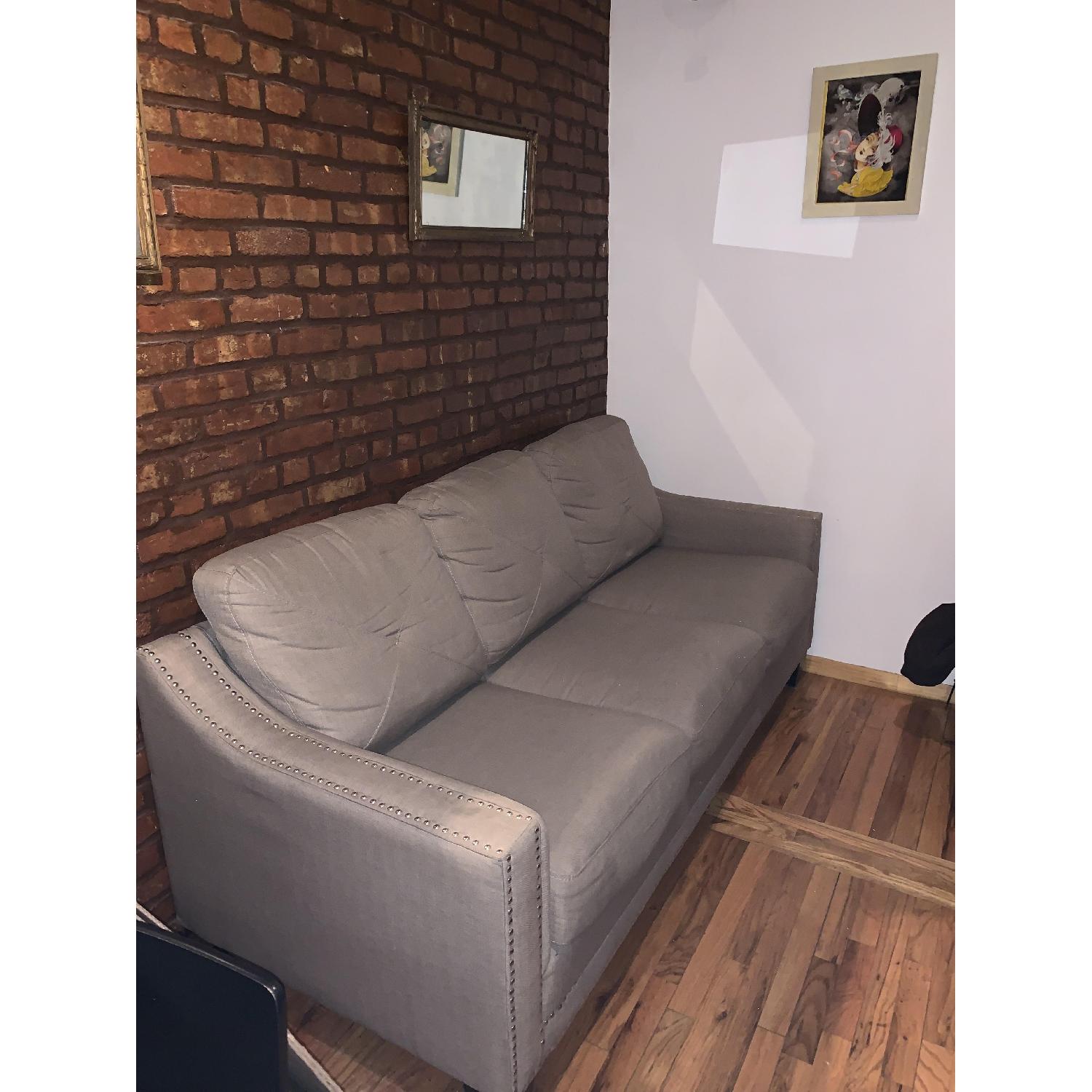 Bob's Beige Studded Sofa - image-2